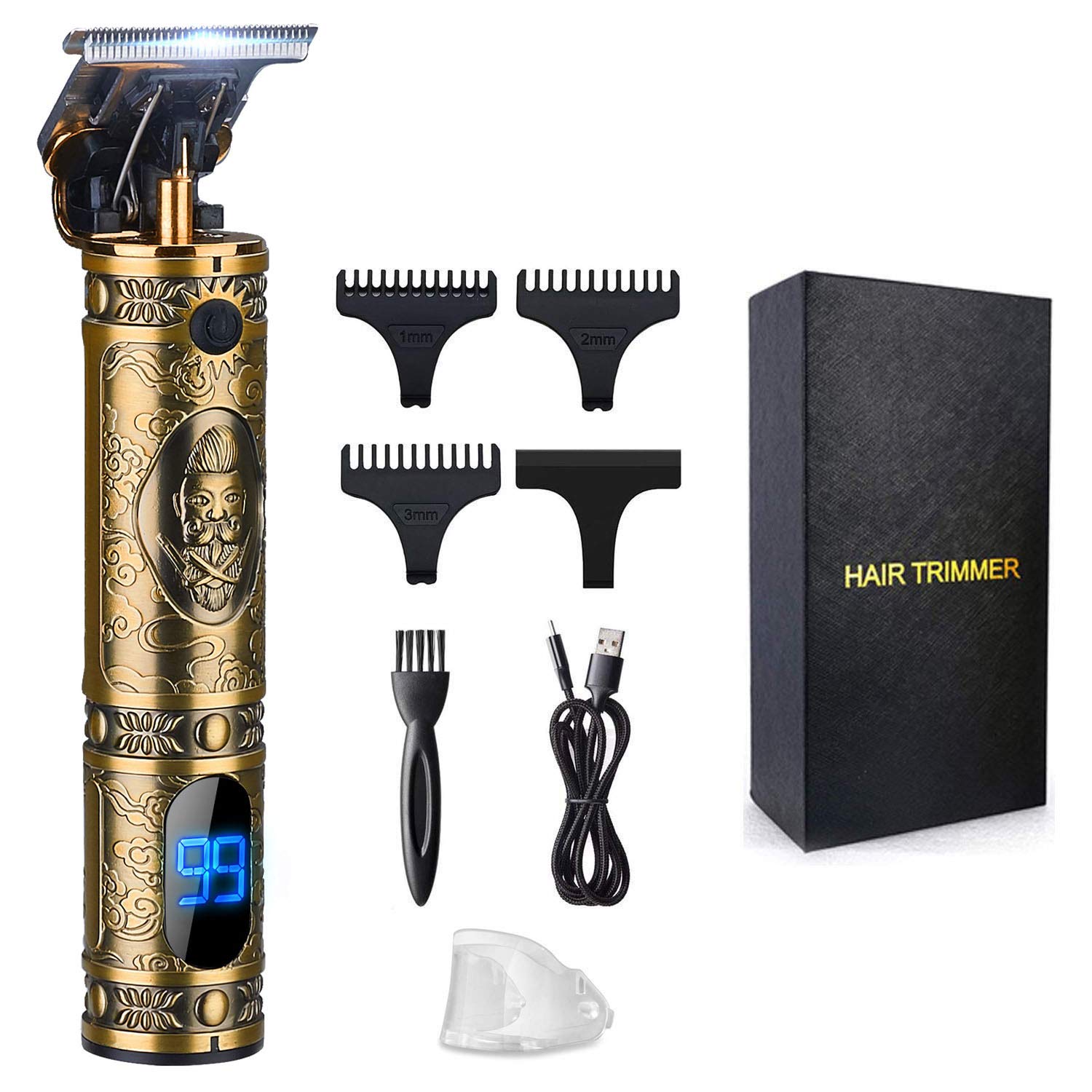 Hair Clippers for Men, Suttik Professional Hair & Beard Trimmer for Barber,  T-Blade Hair Edgers Clippers, Gold Knight Close-Cutting Trimmers, Cordless  Clippers for Hair Cutting, Gift for Men