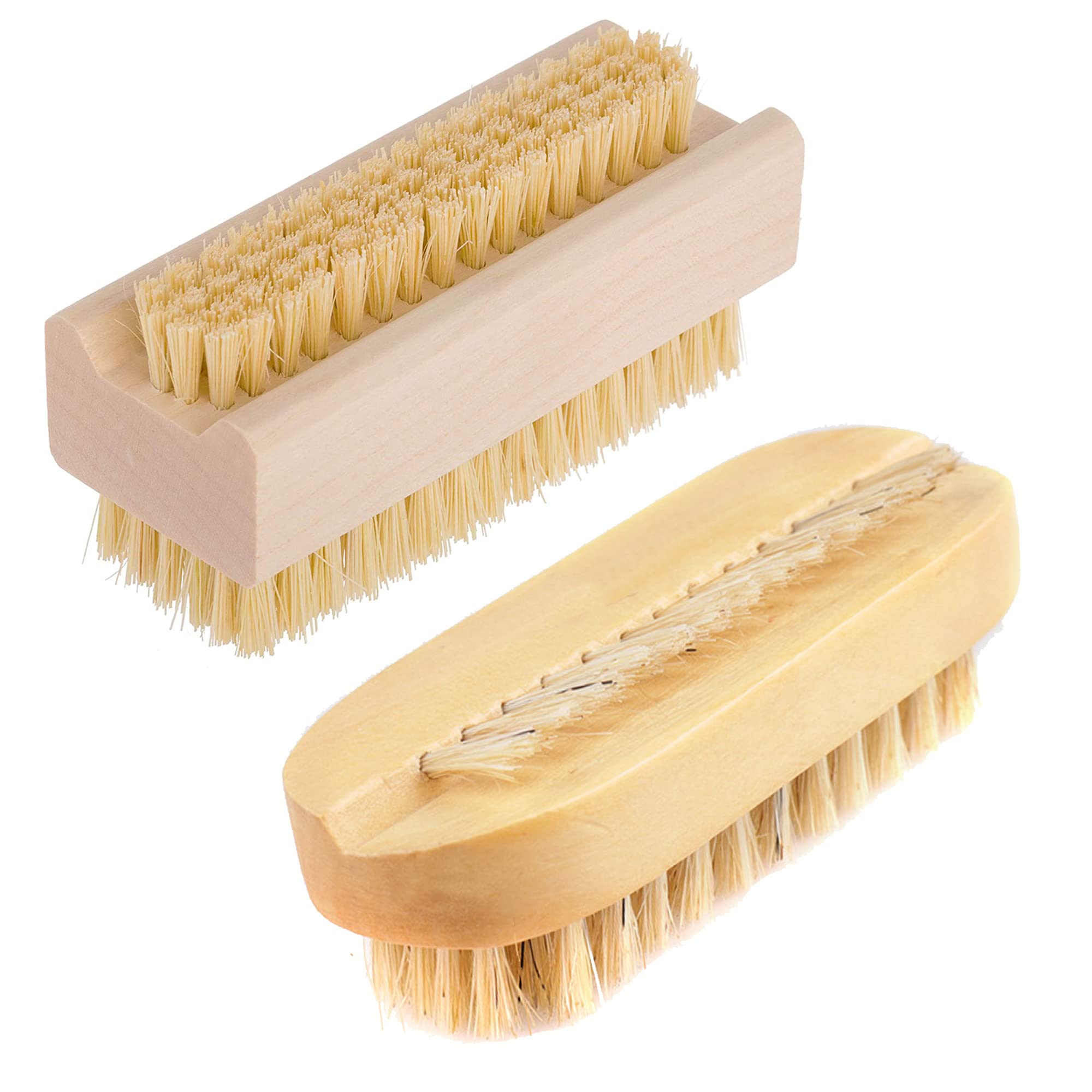 Wooden Nail Brush, Natural Bristle