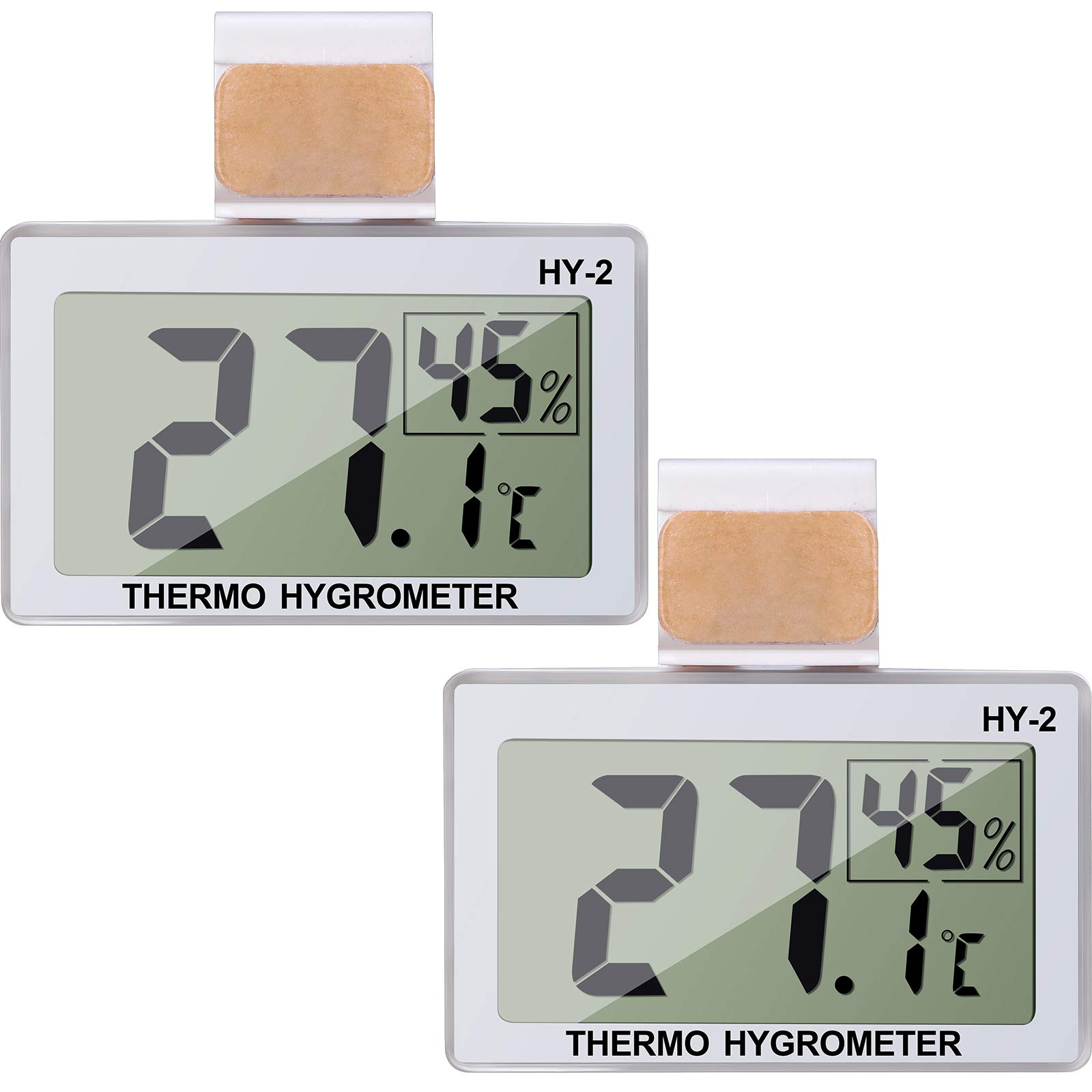 2 Pieces Reptile Thermometer and Humidity Gauge Reptile Terrarium