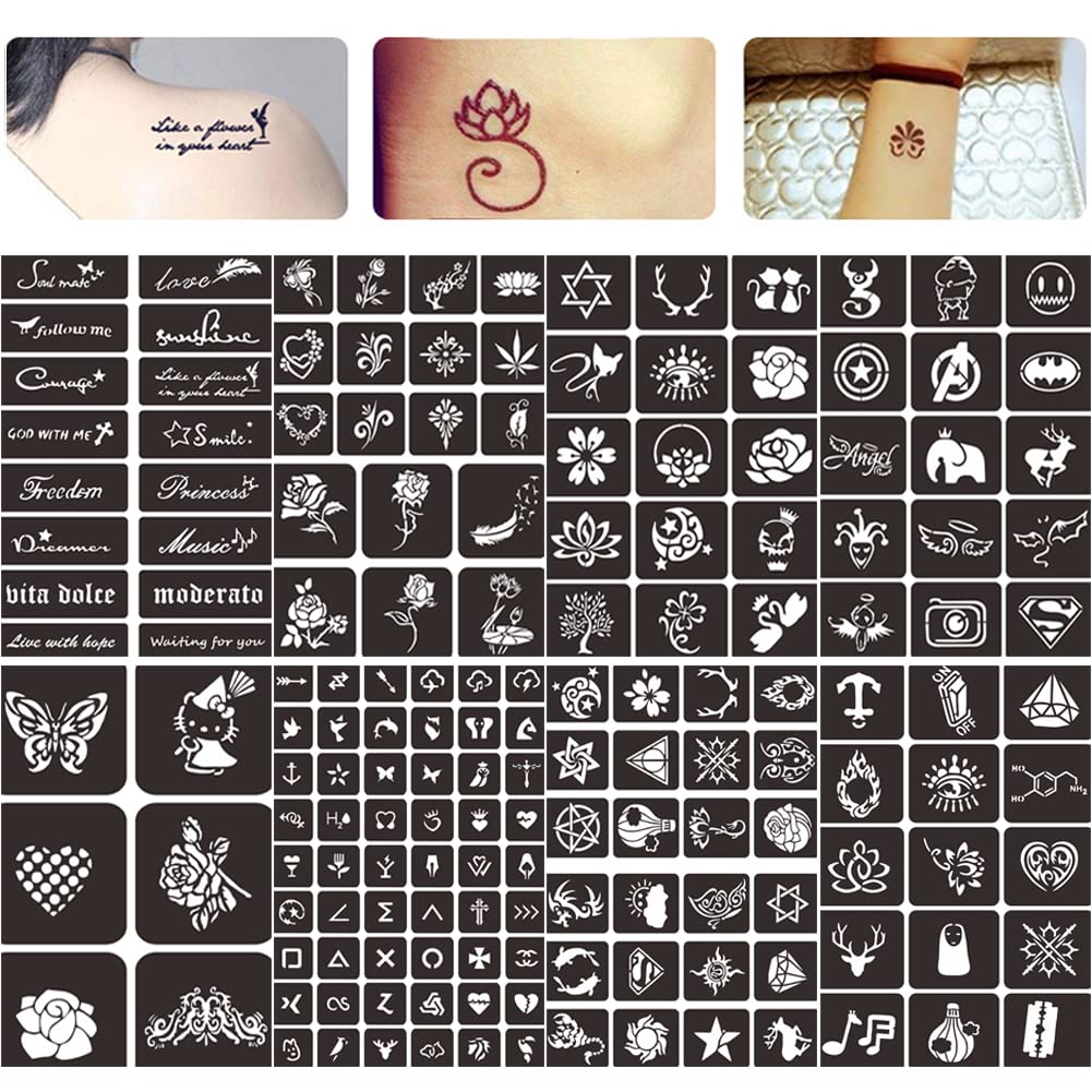 Temporary Tattoo Ink and Stencils for Adults Teens