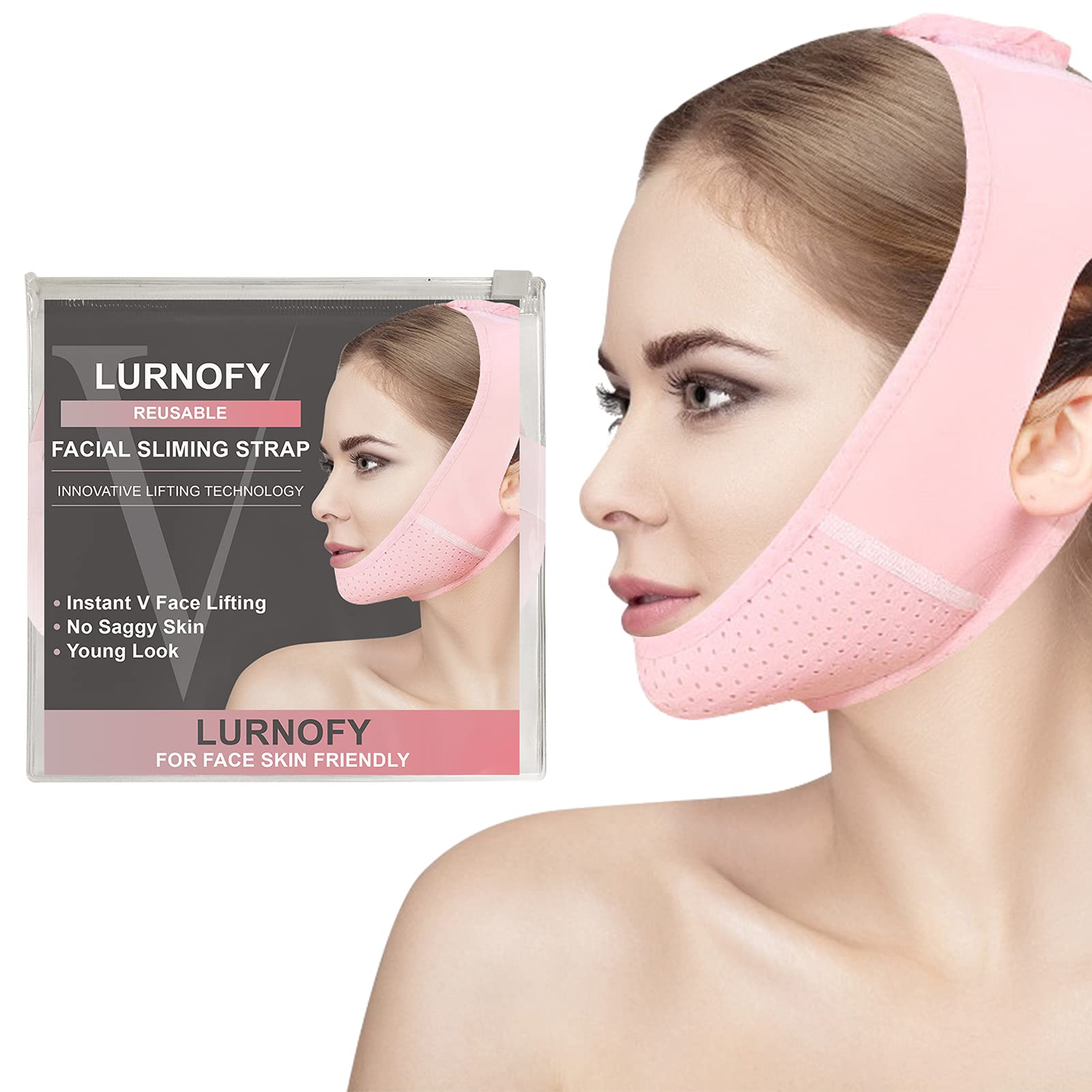 Double Chin Reducer, V Line Mask Reusable Face Lifting Belt for