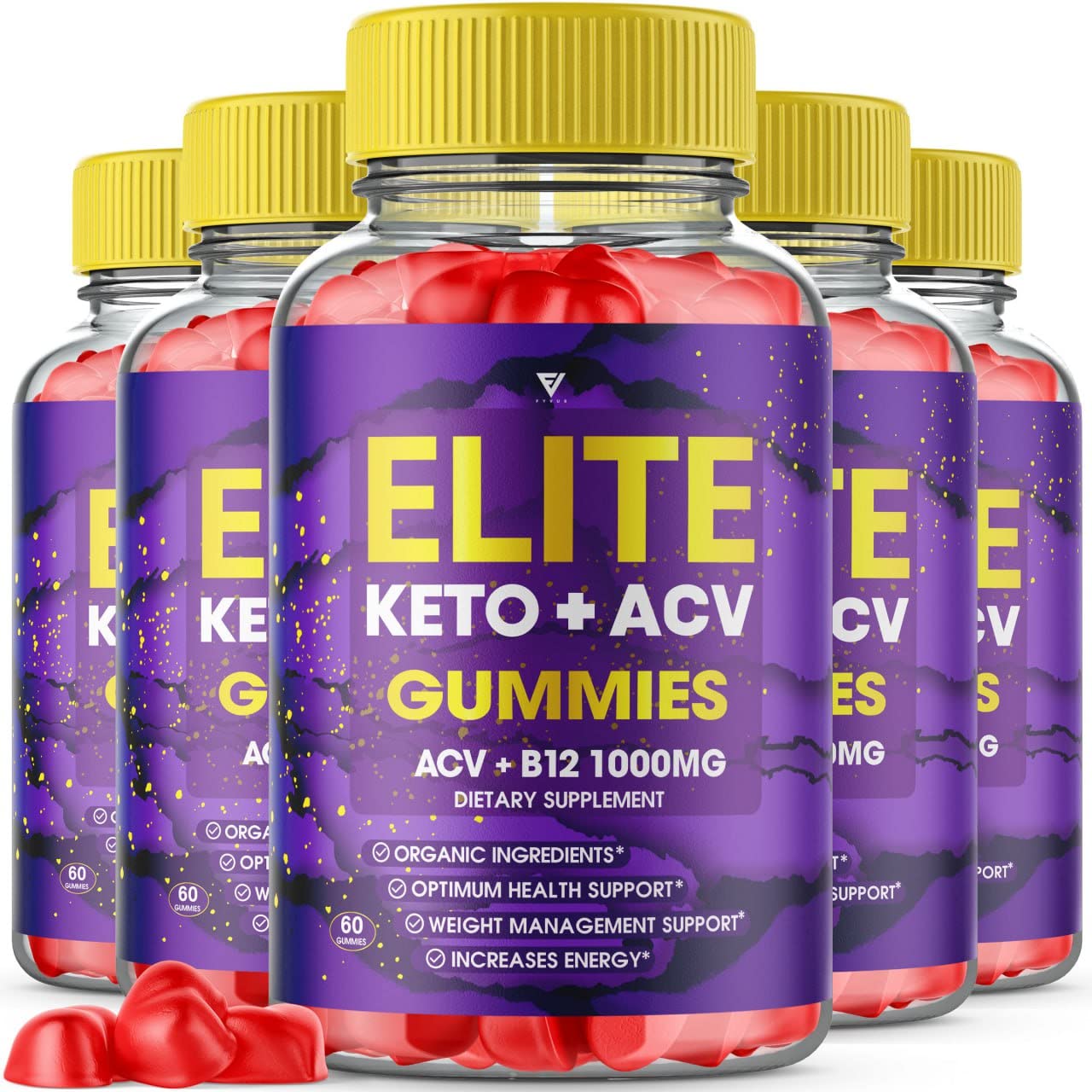 (5 Pack) Elite Keto ACV Gummies Shark AVC Tank Elite Keto Plus ACV