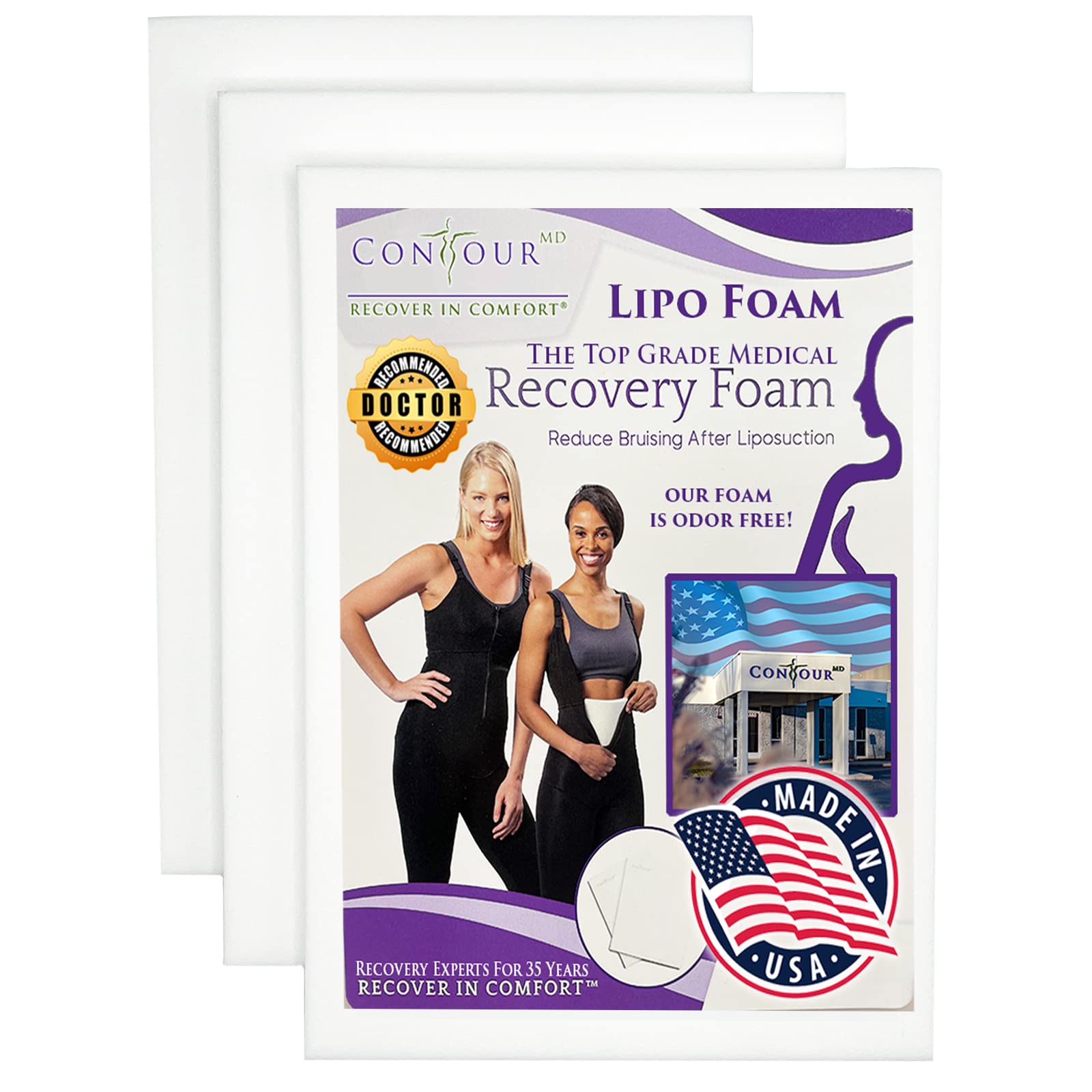 Lipo Foam Sheets for Post Surgery, Surgical Compression Garments. Top  Medical Grade for Lipo, Fajas, Ab Flattening, BBL, and more. ContourMD, 8x  11 (Lipo-1), 3 sheet