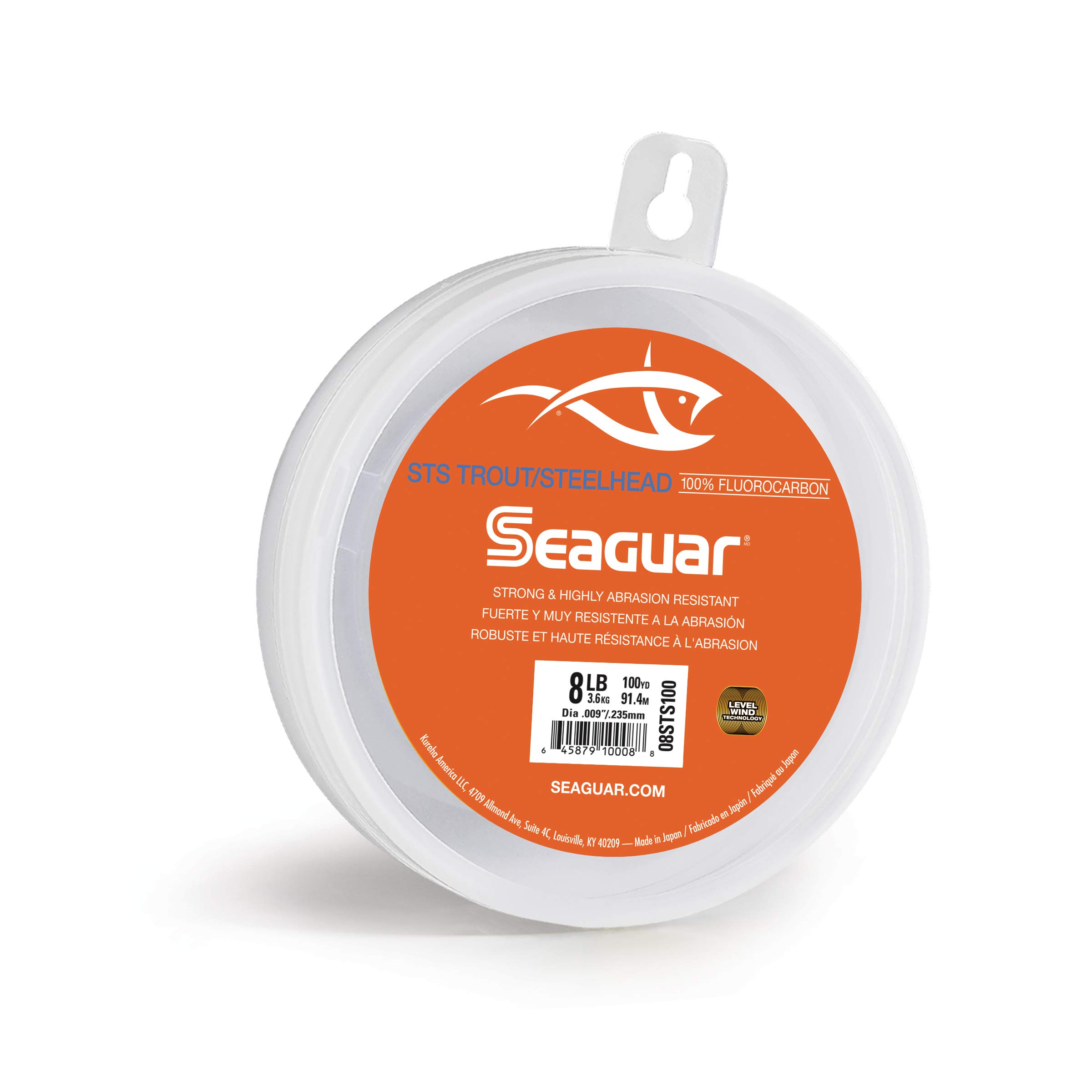 Seaguar STS Trout & Steelhead Fishing Line, Strong and Abrasion Resistant,  Premium 100% Fluorocarbon Performance Fishing Leader, Virtually Invisible  10-Pound/100-Yard Clear