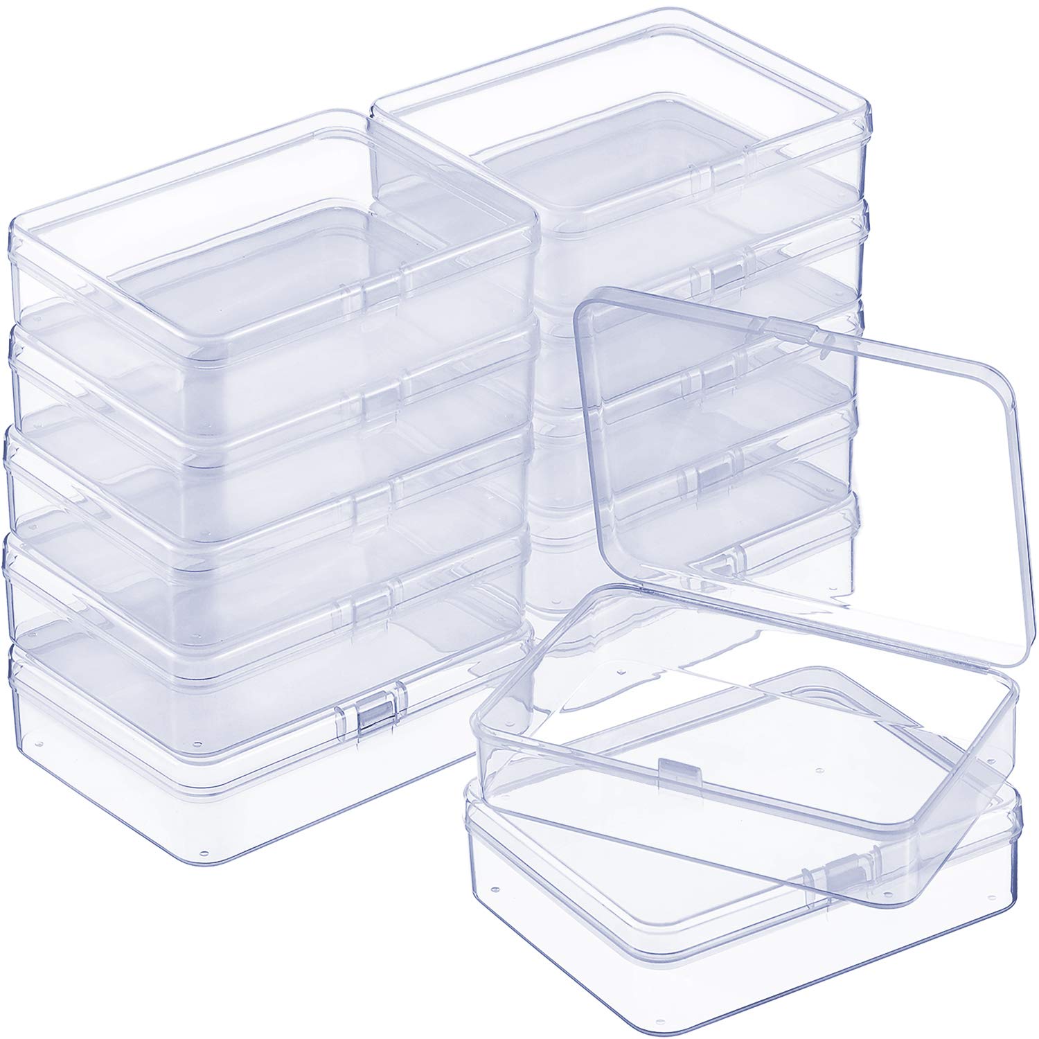 China Pack Clear Plastic Beads Storage Containers Box with Hinged