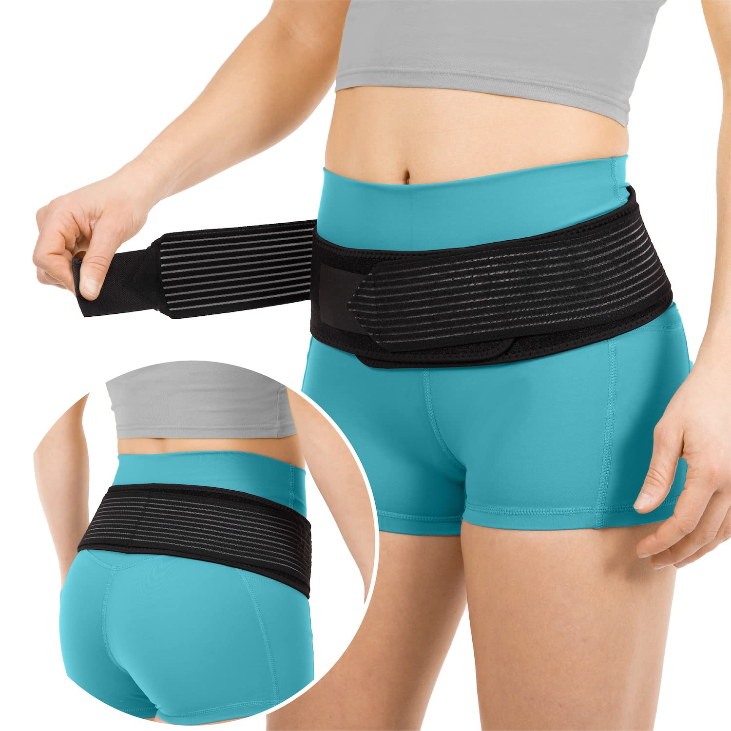 BraceAbility Anterior Pelvic Tilt Brace - Rotated Hip Posture Alignment Correction  Belt for Tilted or Twisted Pelvis Girdle Pain Posterior Pregnancy SPD  Treatment Lower Crossed Syndrome Support
