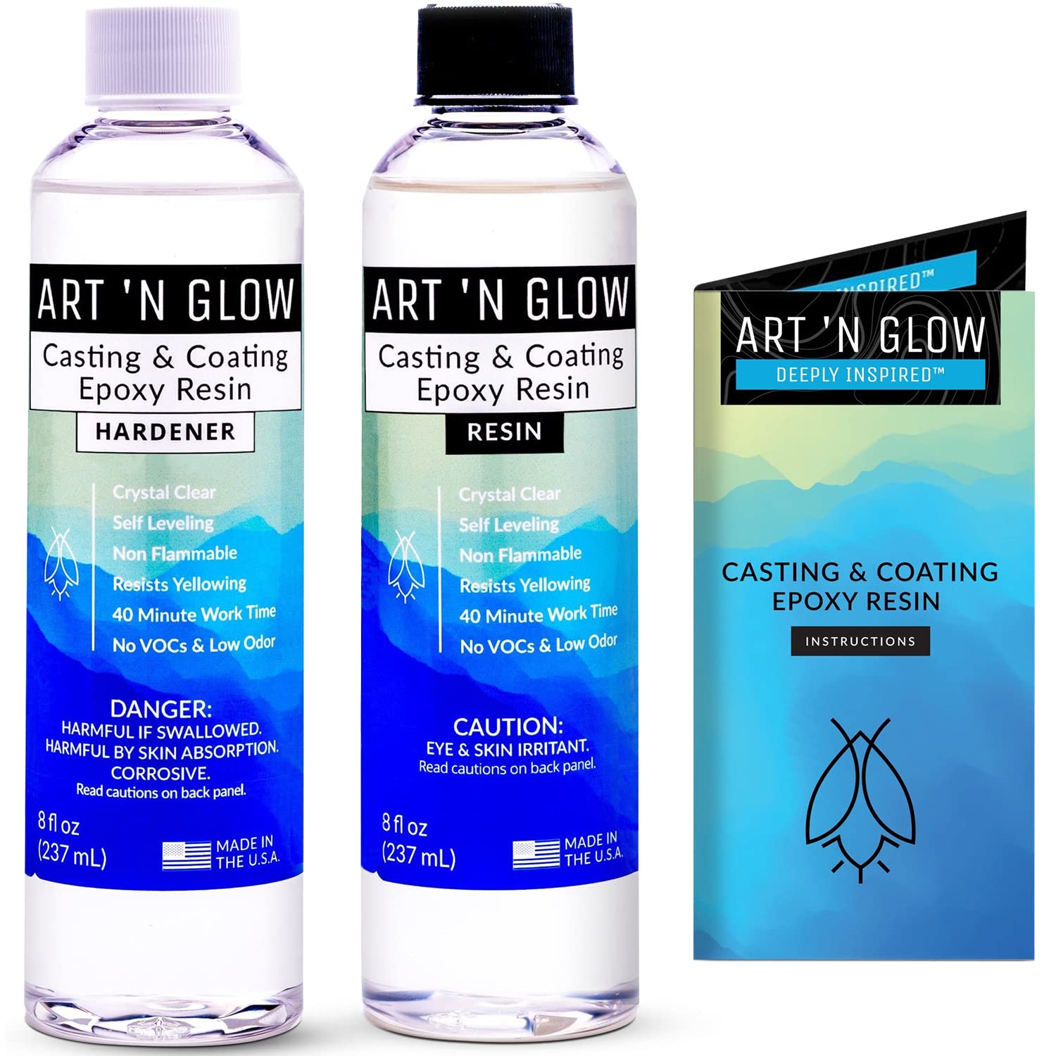Art N Glow Epoxy Resin for Clear Casting and Coating - 16 Ounce