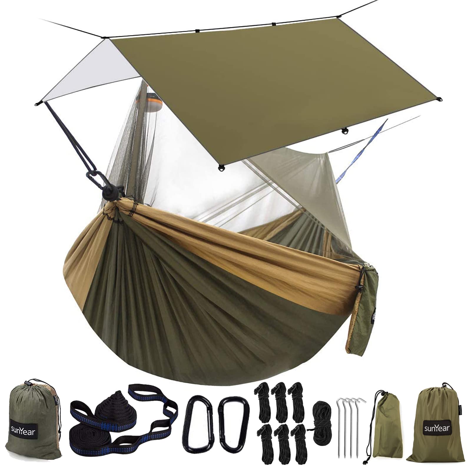 Sunyear Camping Hammock, Portable Double Hammock 78W*118