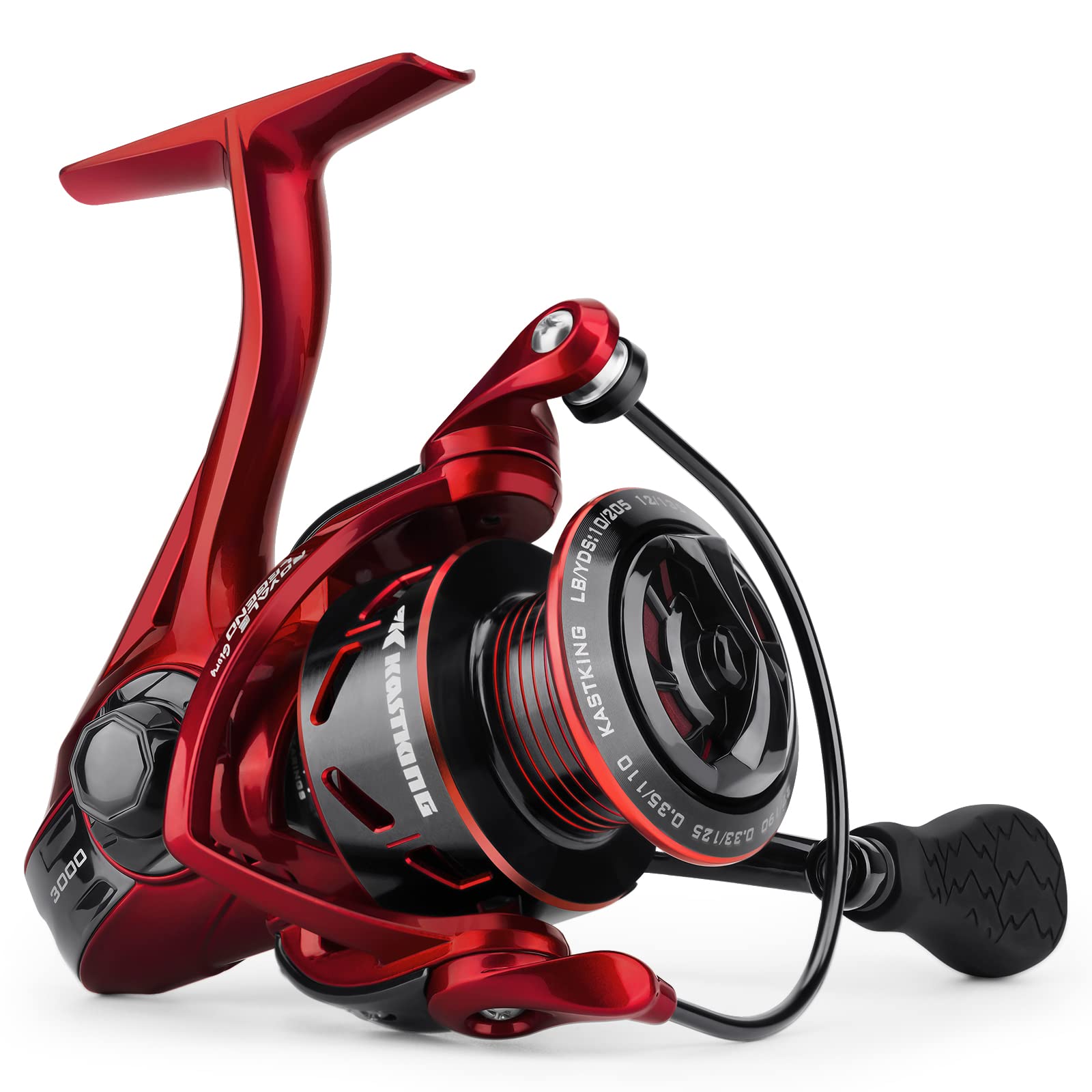 KastKing Royale Legend Glory Fishing Reel - 6.2:1 Gear Ratio Spinning Reel,  Up to 22 Lbs of Carbon Drag, 7+1 Stainless Steel Ball Bearings, Graphite  Frame, Asymmetric Spinning Reel Rotor Design Size 3000 - 6.2:1