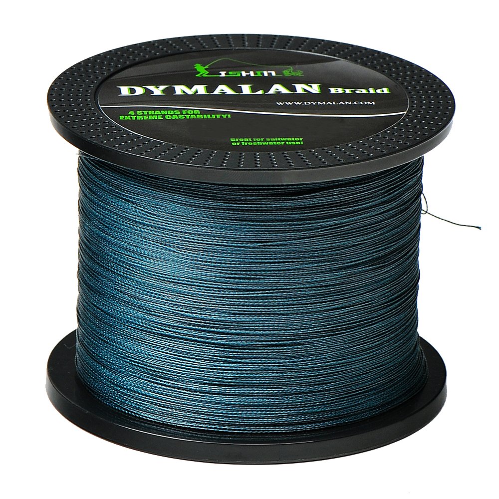 Braided Fishing Line by DYMALAN: 4-Strand Line, Abrasion Resistant PE  Material for Durability, Zero Stretch