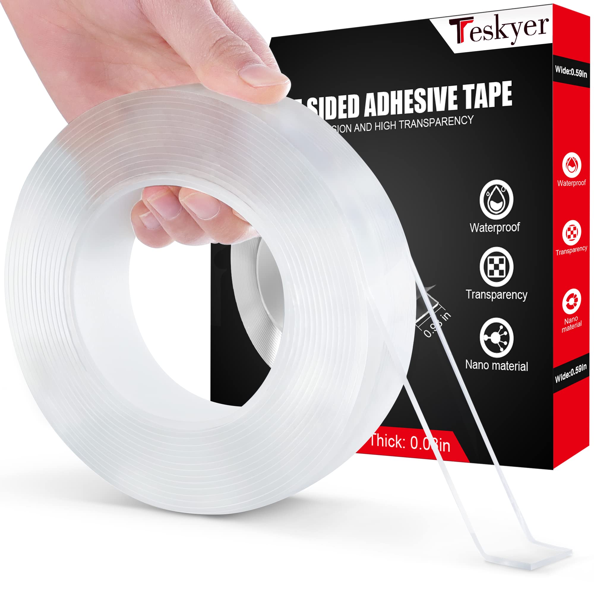 Teskyer Double Sided Tape Heavy Duty Strong Adhesive Mounting Tape