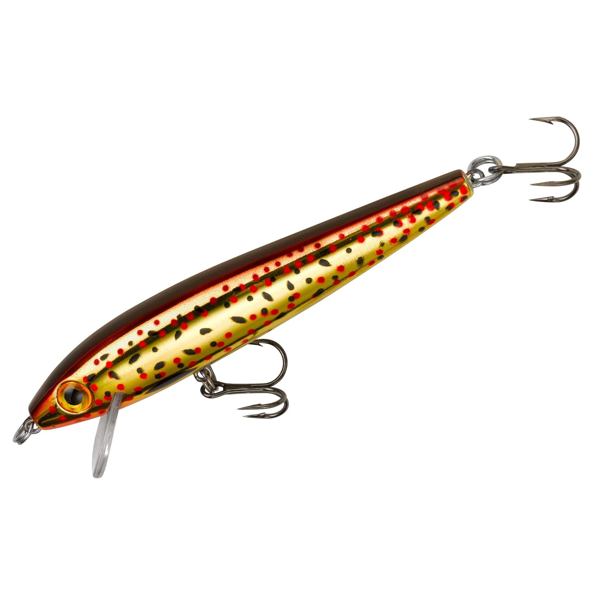 Rebel Lures Tracdown Minnow Slow-Sinking Crankbait Fishing Lure - Great for  Bass, Trout and Walleye Slick Brown Trout 1 5/8 in, 3/32 oz