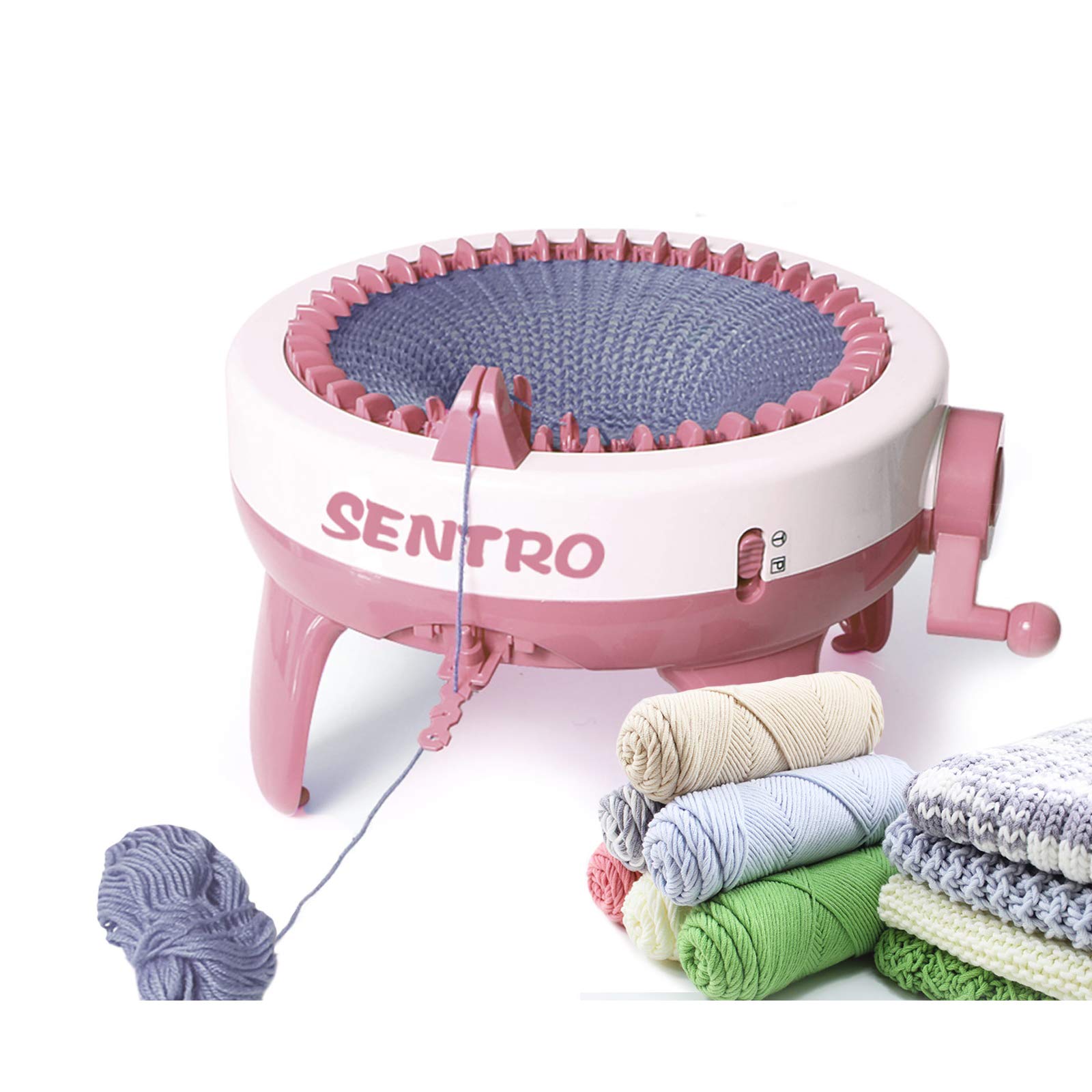 Sentro Knitting Machine, 48 Needles Knitting Loom Machine with Row Counter,  Knitting Board Rotating Double Knit Loom Machine Kit