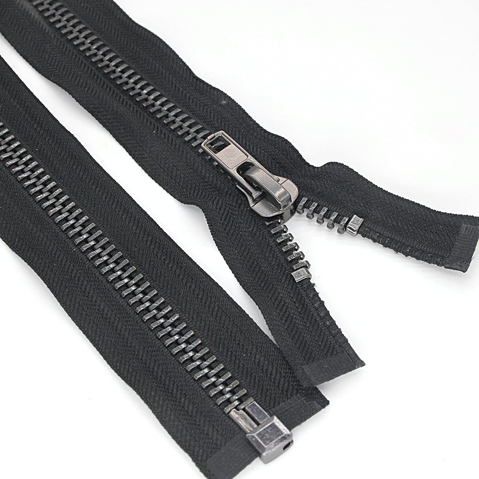 10 22 Inch Metal Jacket Zippers Black Nickel Separating Zipper Heavy Duty  Zippers Replacement Zipper for Sewing Crafts Jackets Coats Vest Bags  Luggage SHUNLI 22