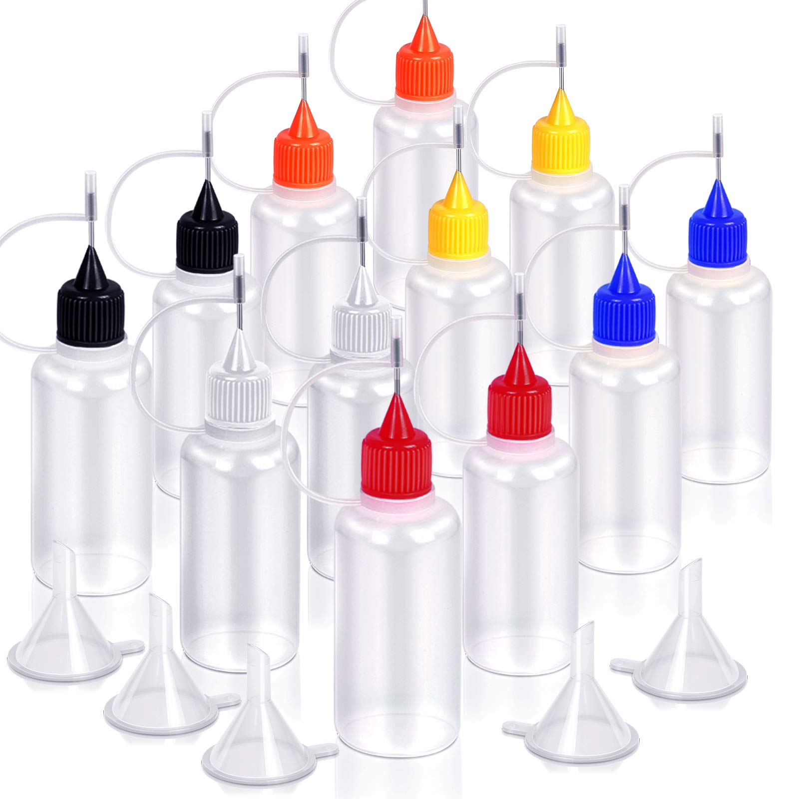 12pcs Precision Tip Applicator Bottles YGDZ 30ml Needle Tip Squeeze Glue  Bottles for Paint Quilling Craft