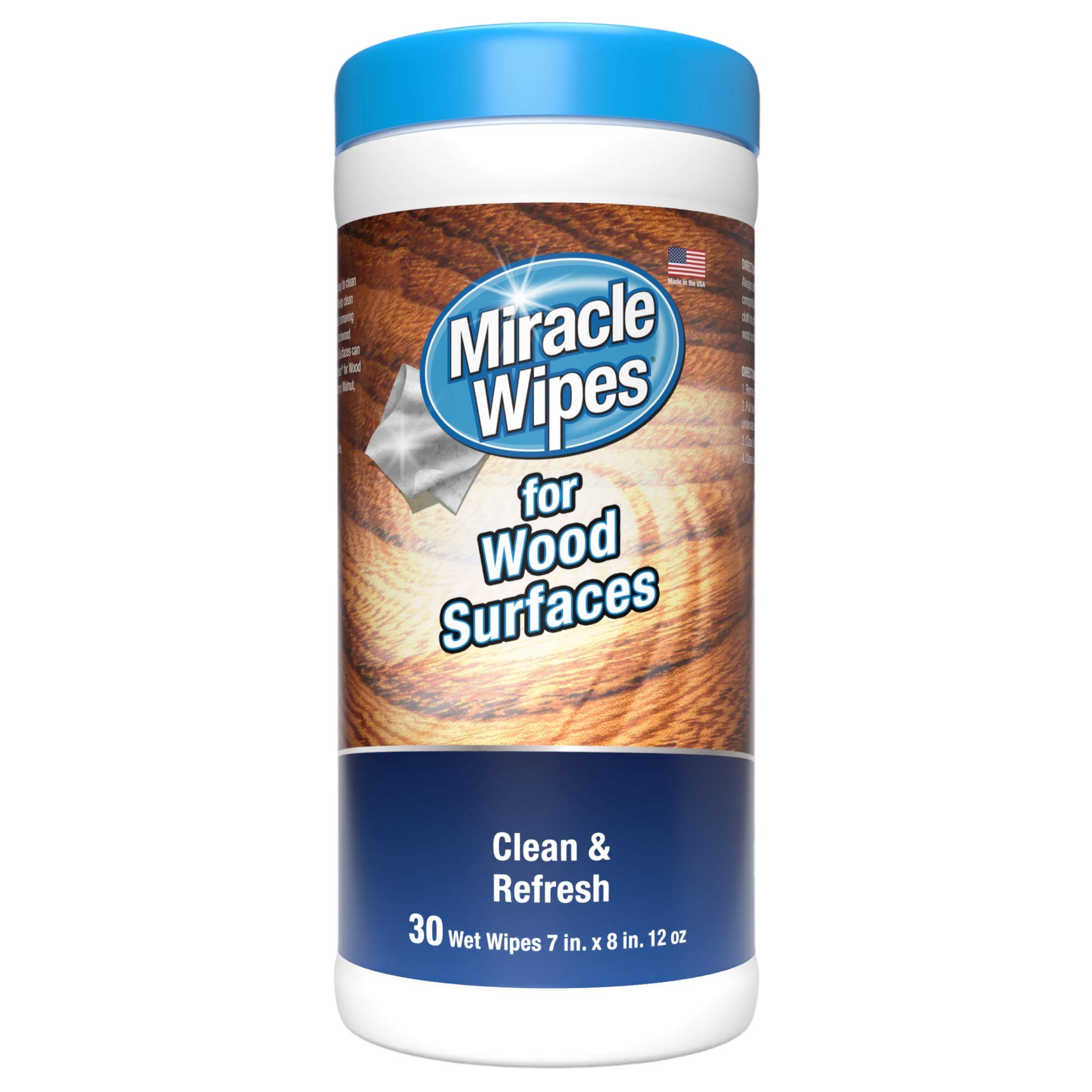MiracleWipes for Wood Surfaces, Remove Dirt and Grime Buildup