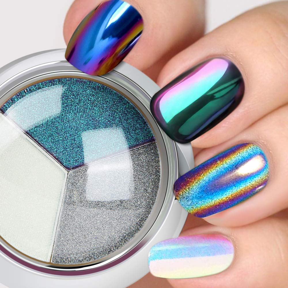 Pretty Diva PrettyDiva Mermaid Chrome Nail Powder - White India | Ubuy