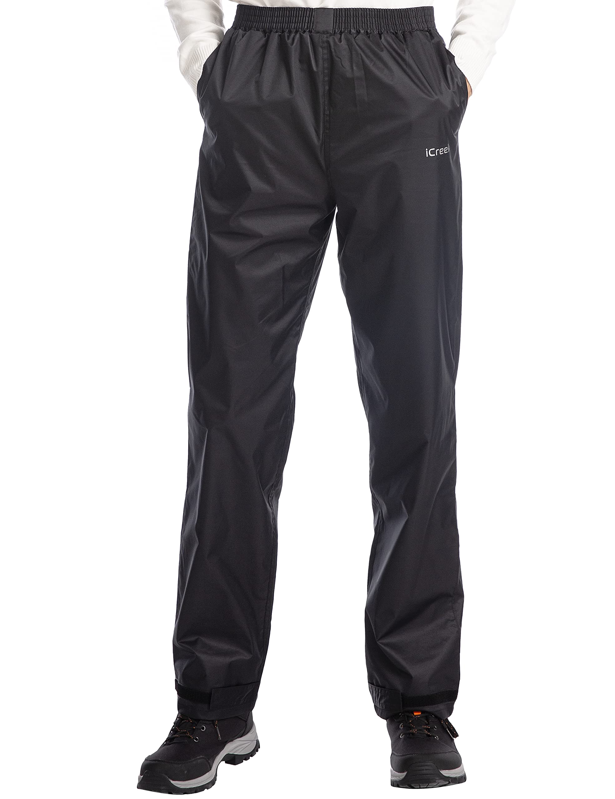 iCreek Men's Rain Pants Waterproof Breathable Windproof