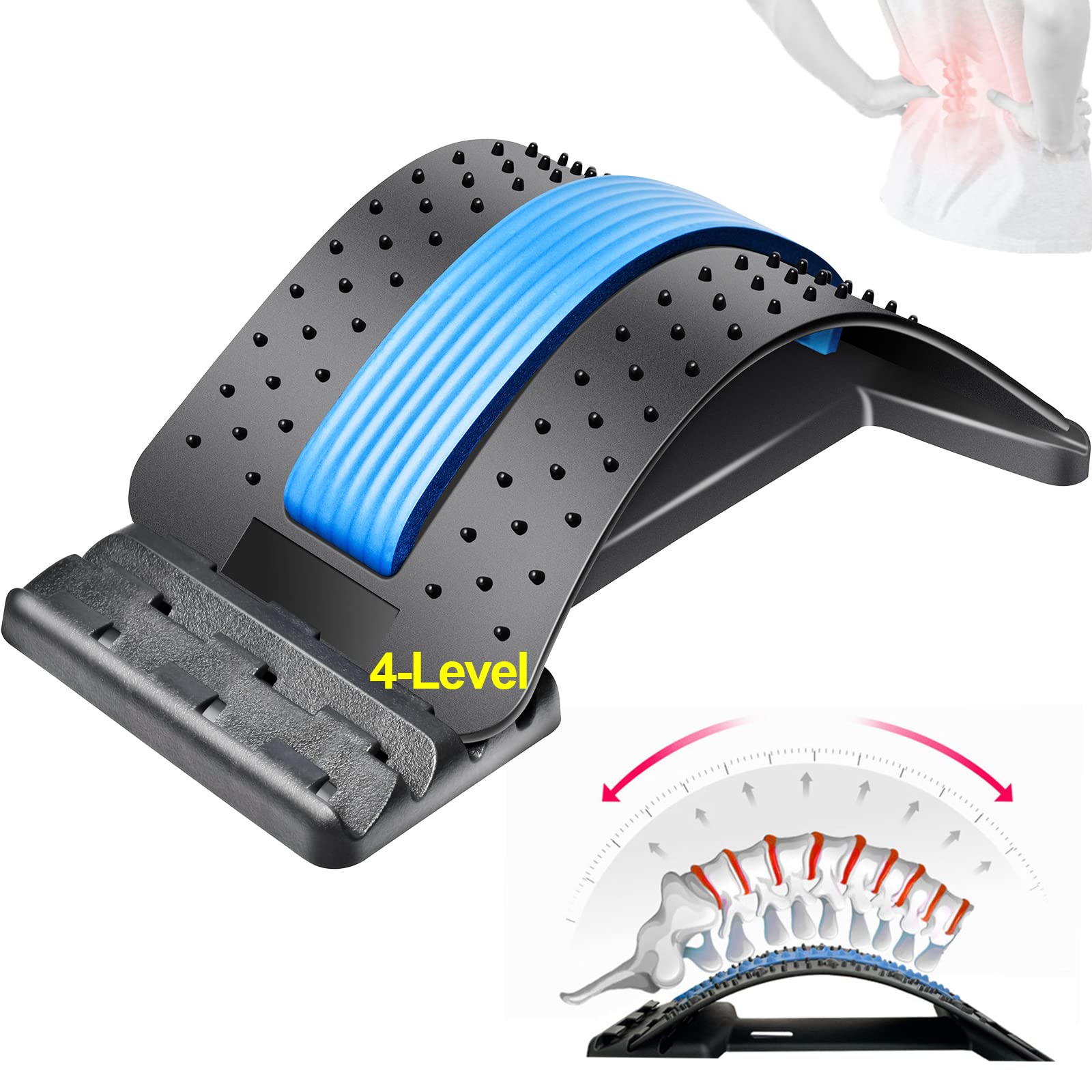 Back Stretcher Multi Level Back Cracker Lower Back Pain Relief Device Back