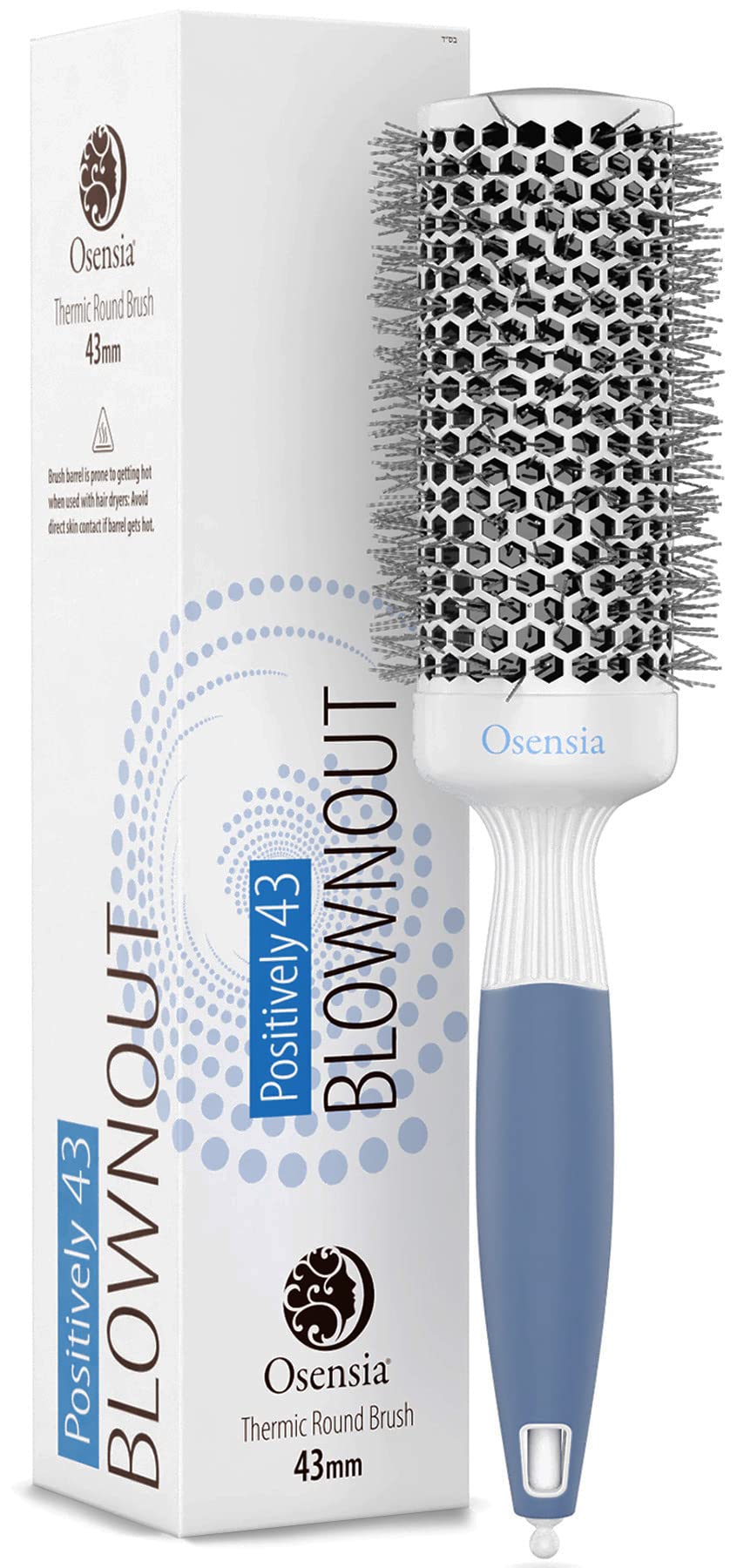 Round Brush for Blow Drying - Medium Ceramic Ionic Thermal Barrel Brush for  Precise Styling and Volume - Lightweight Round Hair Brush for Smooth,  Manageable Hair (1.7 Inch) (Not Electrical)