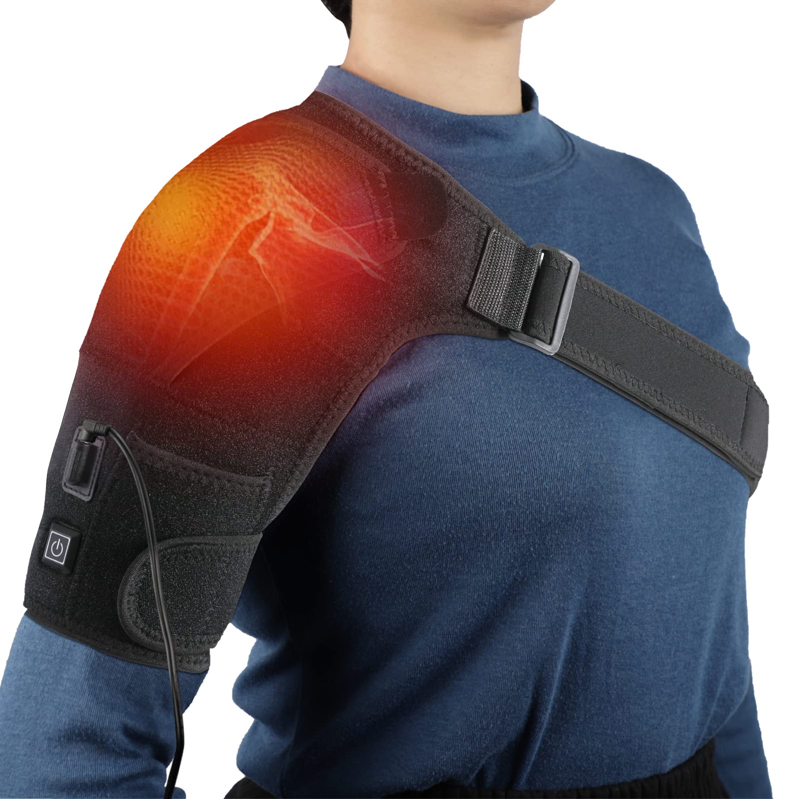 Single Shoulder Support Wrap Adjustable Compression Brace Sleeve Pad  Fitness Sportswear Accessories