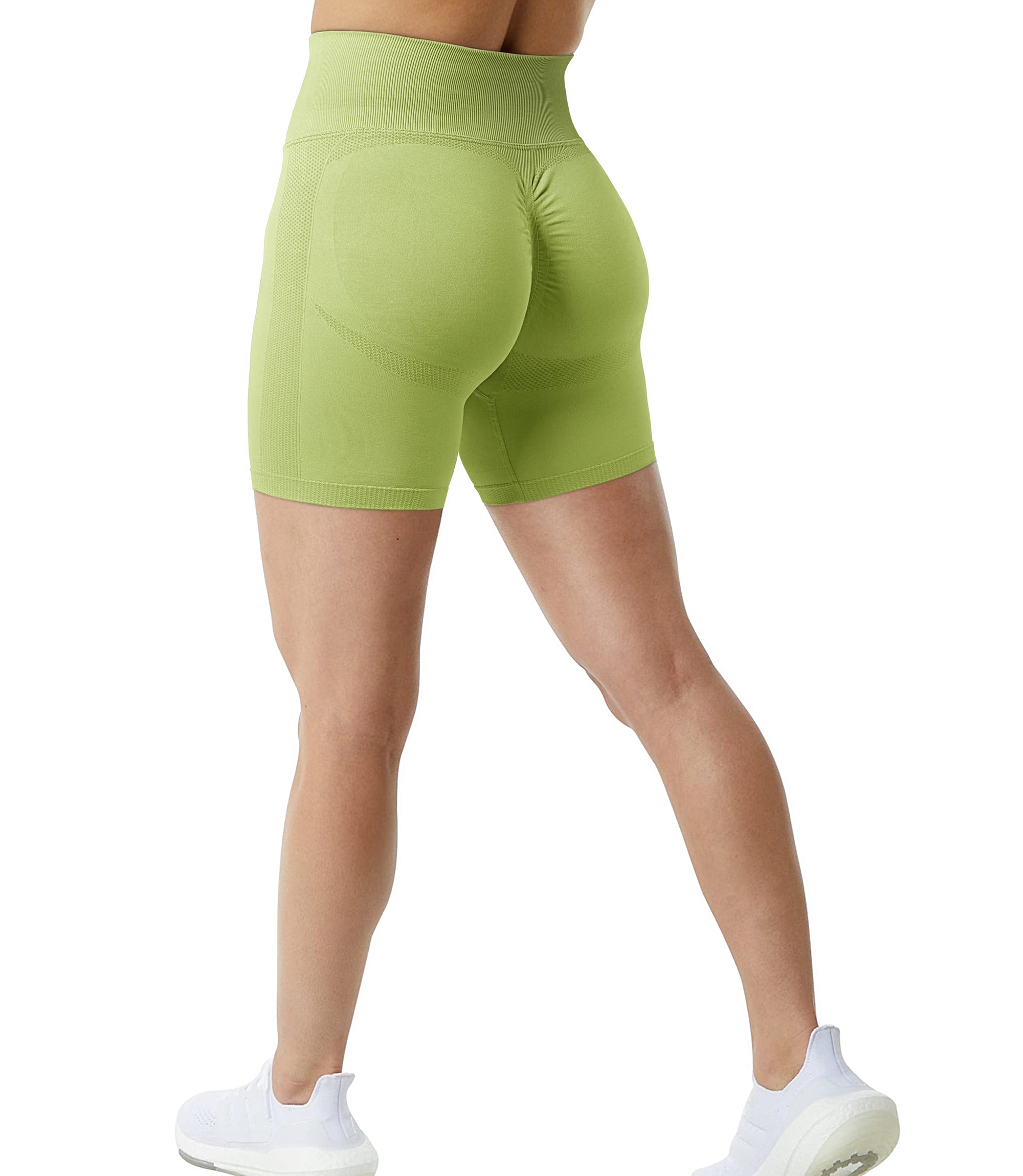 JANVUR Scrunch Butt Lifting Workout Shorts for Women High Waisted Butt Lift  Yoga Gym Seamless Booty