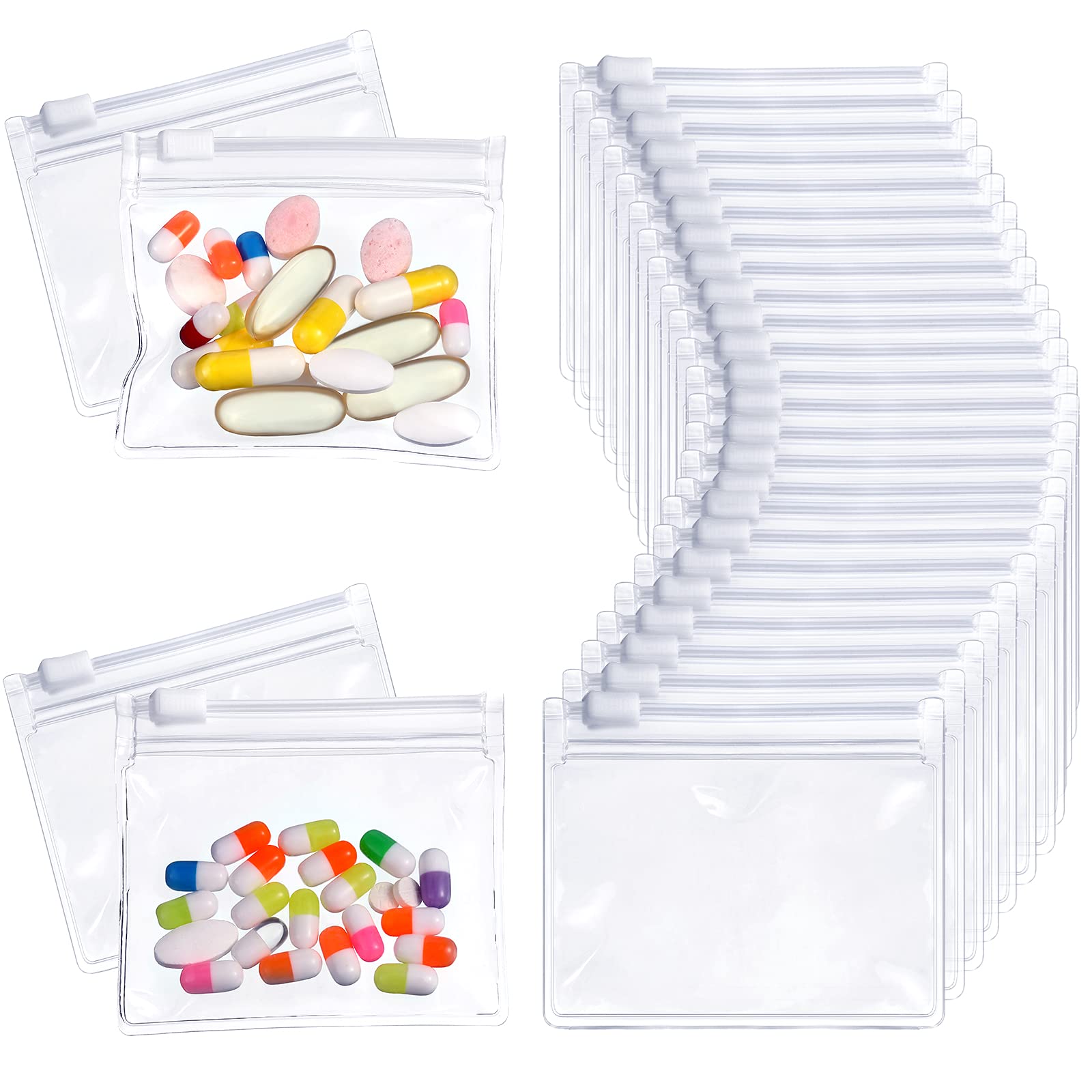 Pill Pouch Bags Zippered Pill Pouch Reusable Pill Baggies Clear Plastic Pill  Bags Self Sealing Travel Medicine Organizer Storage - AliExpress