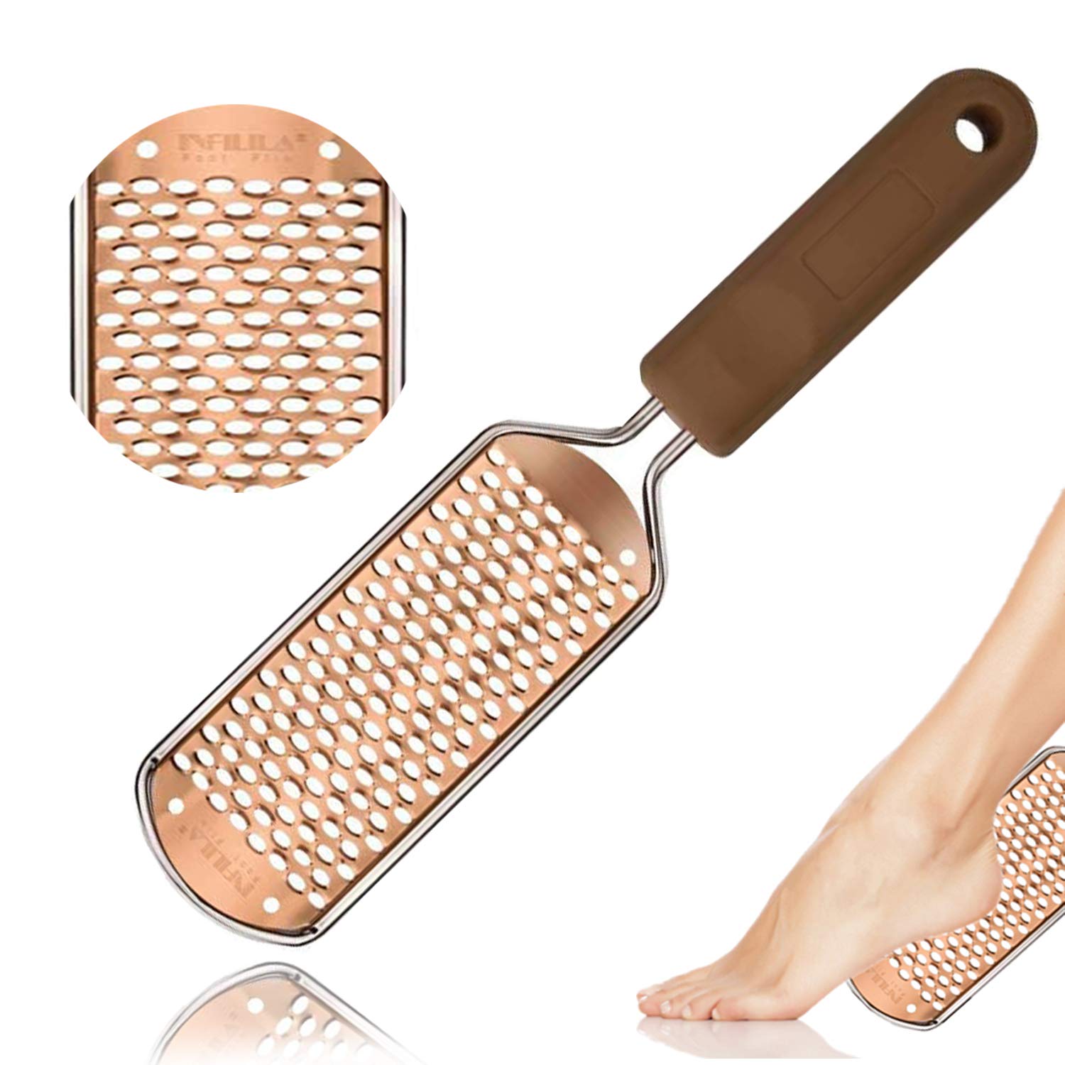 Slick- Foot File Callus Remover, Foot Scraper for Dead Skin, Foot Scrubber,  Foot Rasp, Heel Scraper, Foot Grater for Dead Skin, Callus Remover for