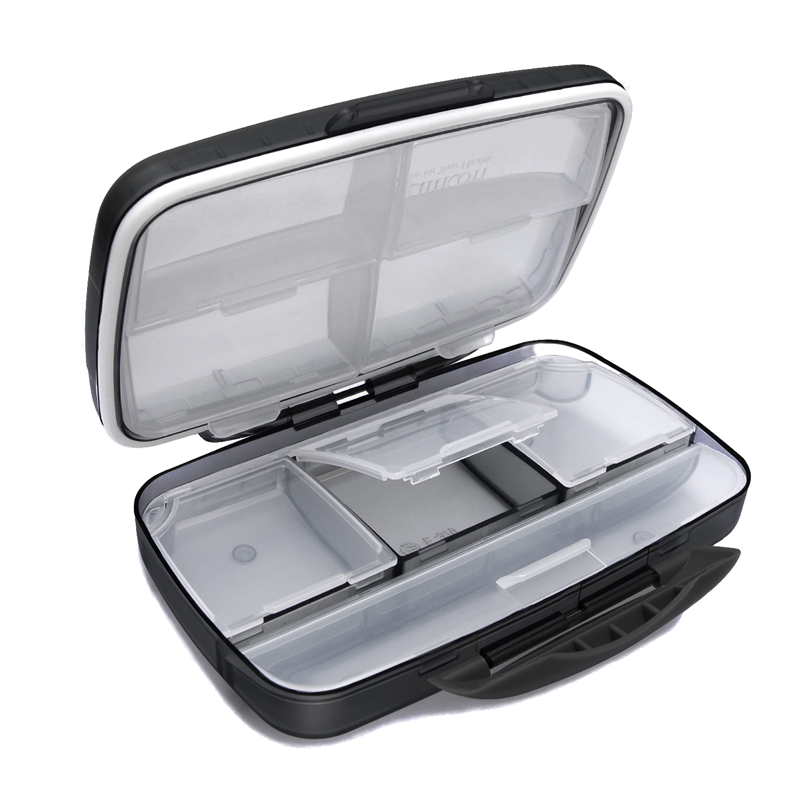 Flipo Large Medicine Storage Case - Gray/Grey