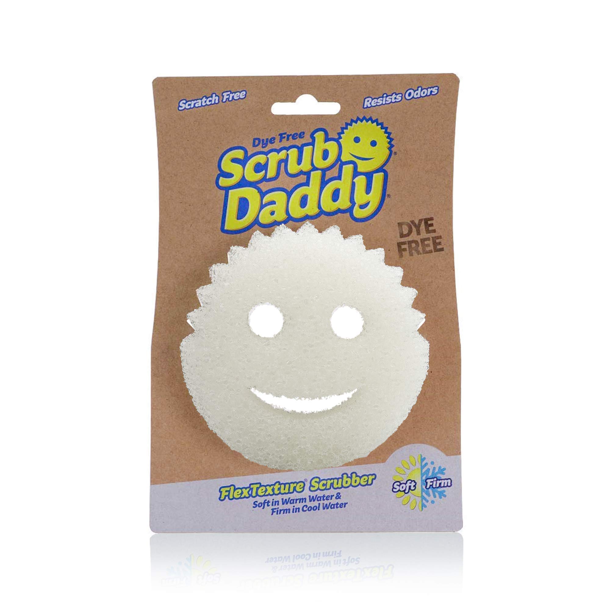 Scrub Daddy Dual-Sided Sponge and Scrubber- Scrub Mommy Dye Free, 1 Count 