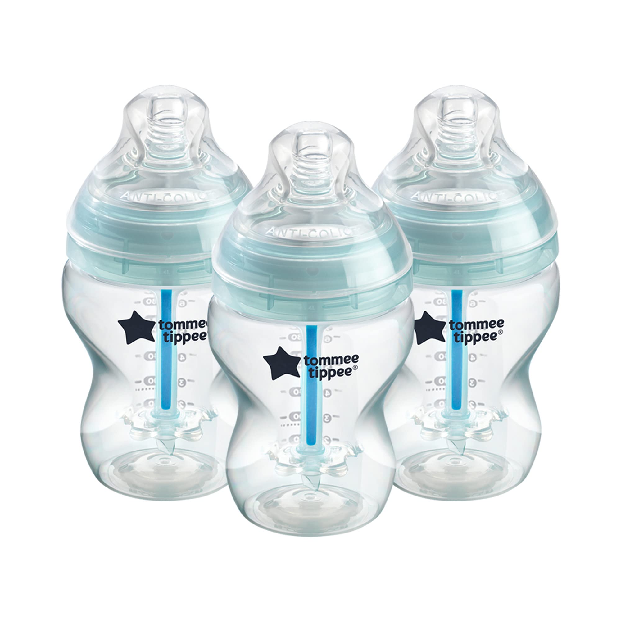 Tommee Tippee Anti-Colic Baby Bottles Slow Flow Breast-Like Nipple and  Unique Anti-Colic Venting System (9oz 3 Count)