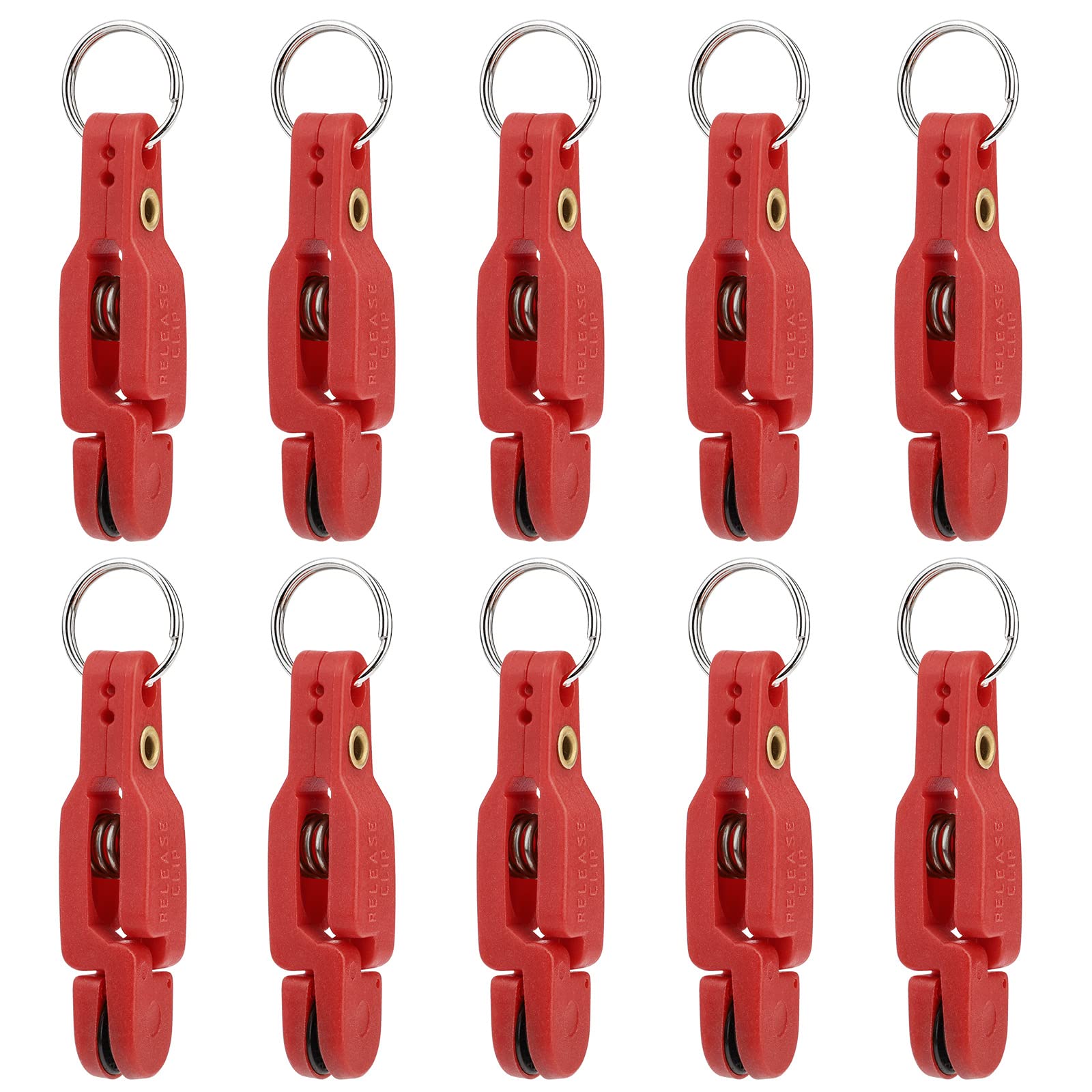 TSV 10 PCS Heavy Tension Snap Release Clips, Heavy Tension Snap Padded Release  Clips with Key Ring, Downriggers Outrigger Release Clips Line Clip for  Planer Board Offshore Trolling Fishing Kite, Red