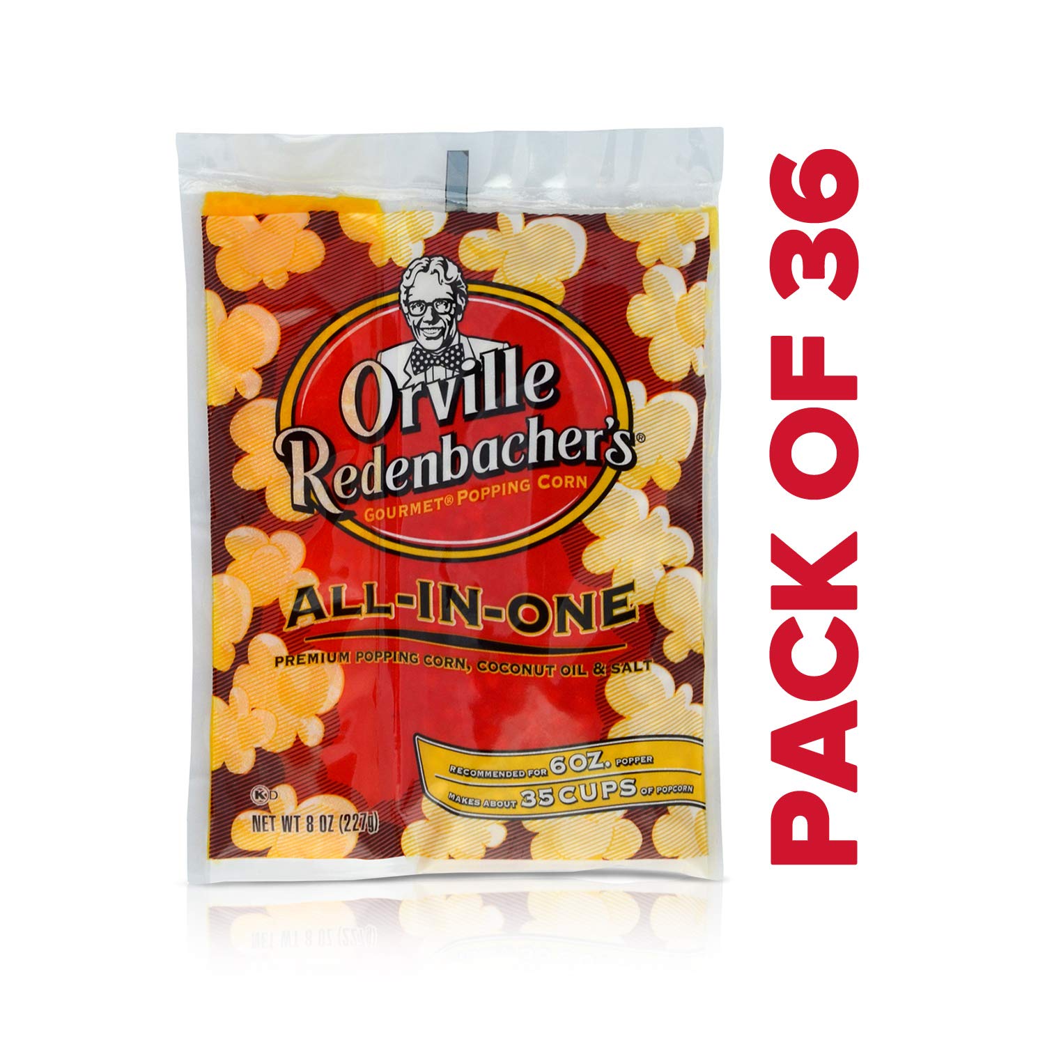 Orville Redenbacher All in One Coconut Oil Popcorn Kit, 8 Ounce (Pack of  36) Coconut Oil (