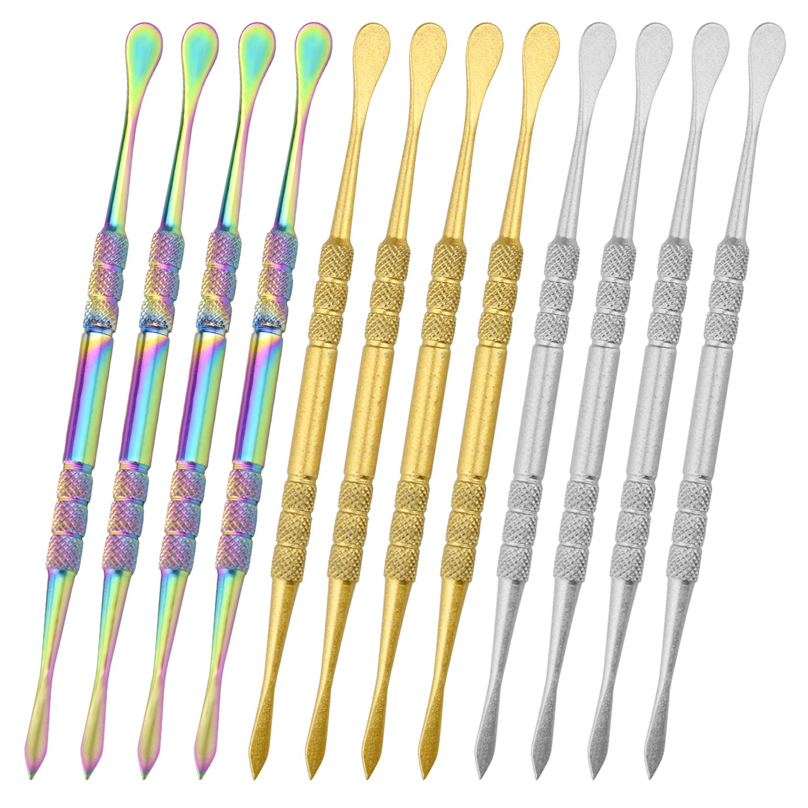 12 Packs Wax Carving Tool Stainless Steel Sculpting Tool Spoon Carving Tool  4.75 Inch (Silver+