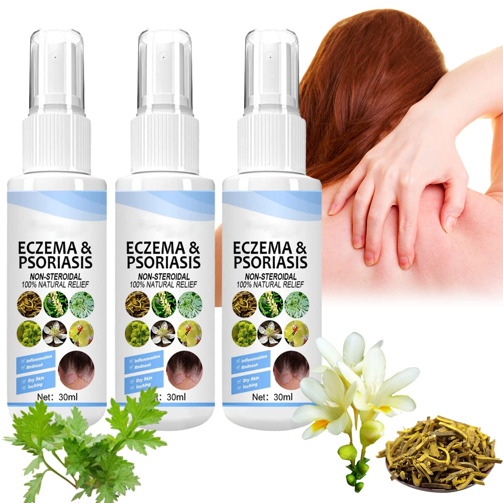 Mixdameny Meellop Herbal Psoriasis Relief Spray Herbal Psoriasis Relief ...