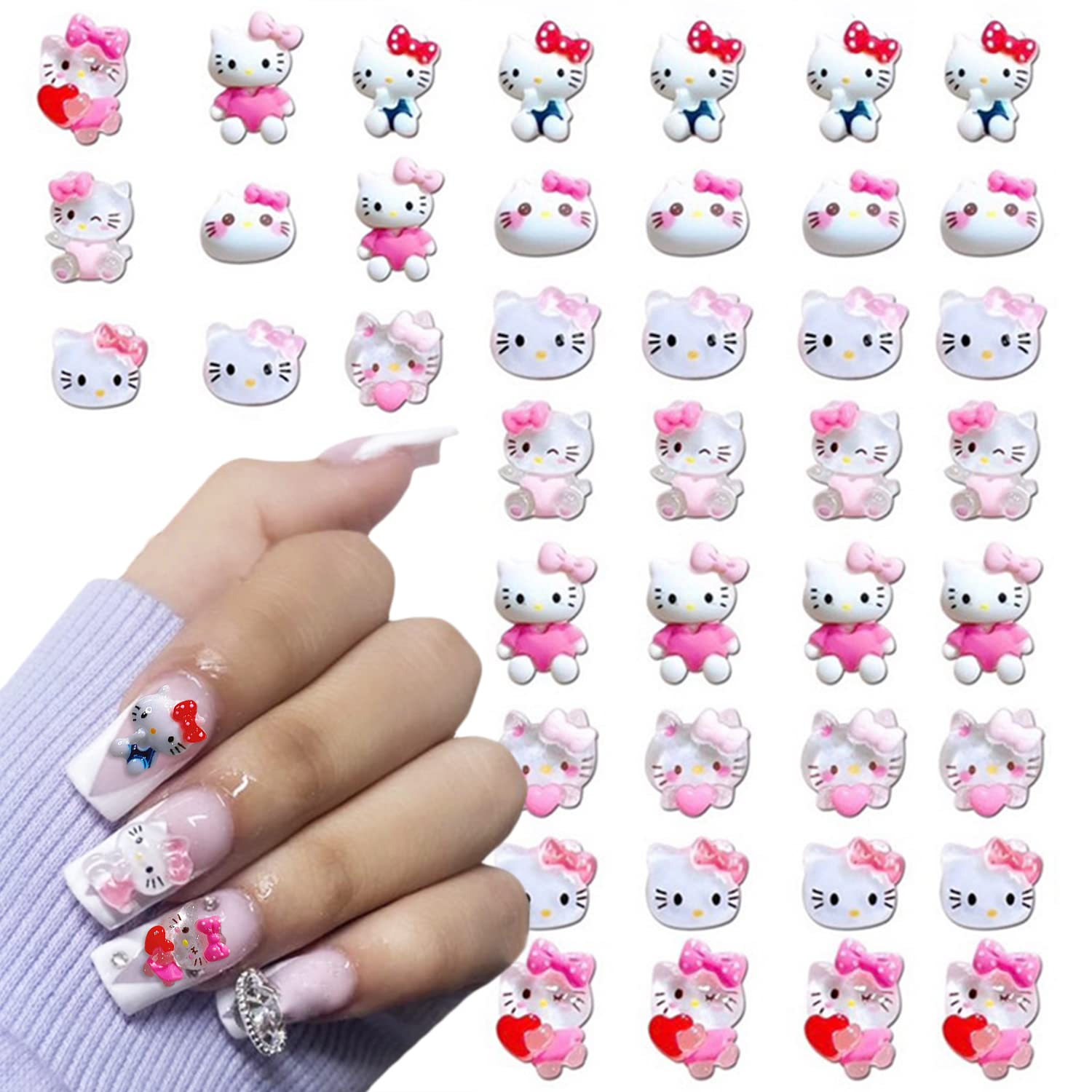 Sanrio Hello Kitty Nail Charms for Acrylic Nail Tips Decor Kawaii Nail  Ornamental Accessories Phone Case Decor Kawaii Products - AliExpress, Hello  Kitty Nail Charms - valleyresorts.co.uk