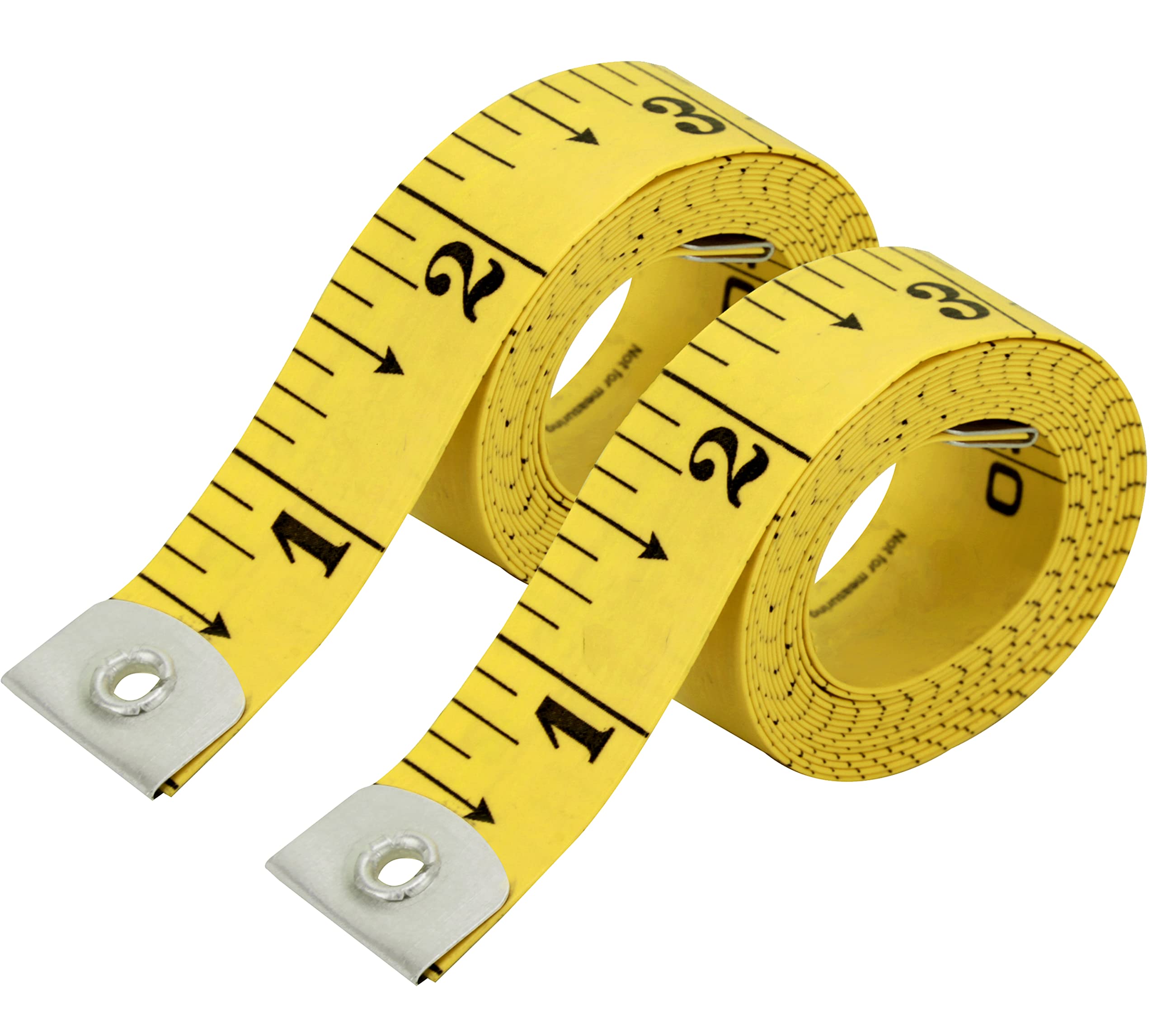 Unitedprime Flexible Tape Measure Pack of 2 Accurate Dual Scale Standard &  Metric Measurements Tape Soft Measuring Tape for Body Weight Loss Sewing  Tailor Craft Ruler Blue 150cm/60 inch Yellow / 2 Pack