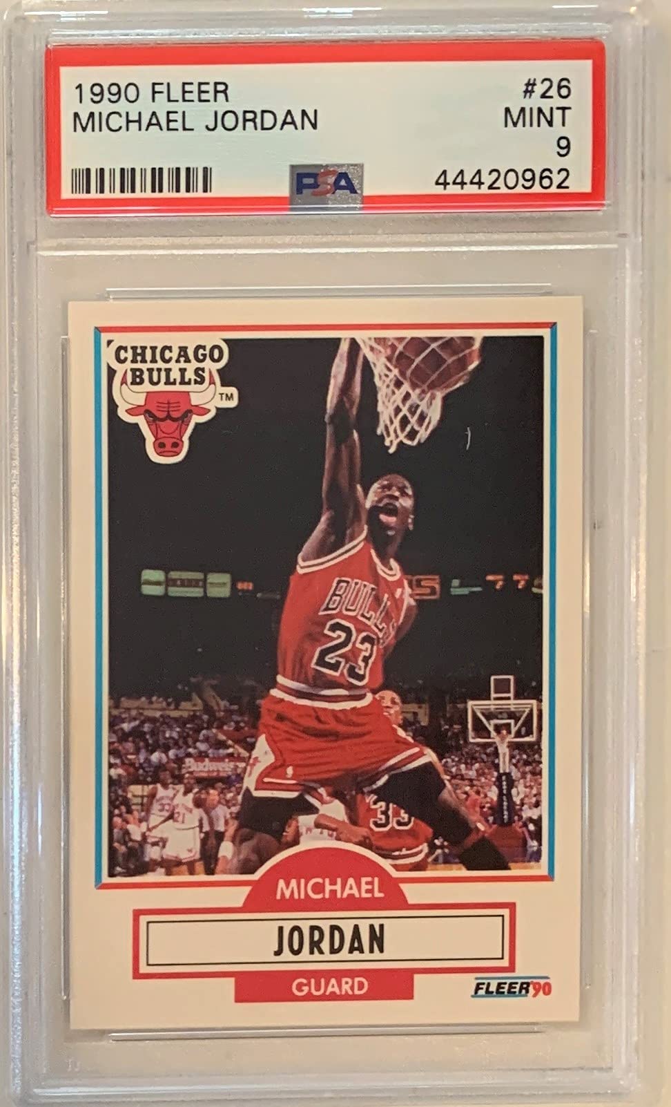 1990 Fleer Michael Jordan Basketball Card 26 PSA 9 Rare Collectible Item