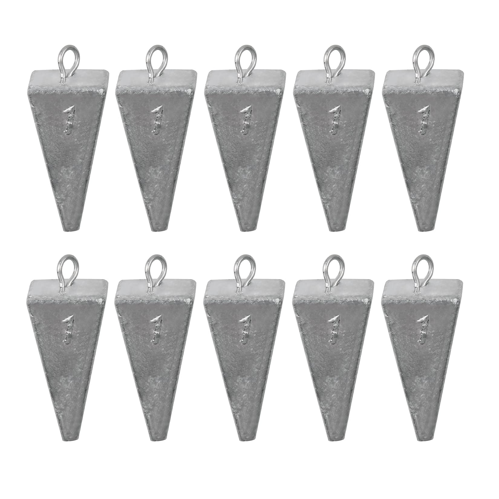 Pyramid Sinkers Fishing Weights Kit Bullet Fishing Weights Sinkers for  Ocean Saltwater Surf Fishing Gear Tackle 1oz 2oz 3oz 4oz 5oz 6oz 8oz 1oz -  10pcs