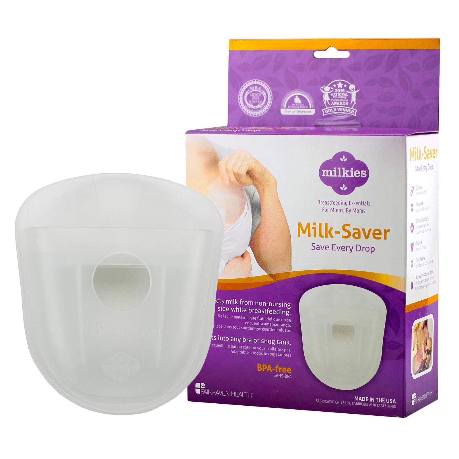 Breast Shells, Milk Saver, Nursing Cups, Nursing Moms to Ease Nipple Pain,  BPA-Free and Reusable, Collect Breast Milk Leak (Pack of 2)