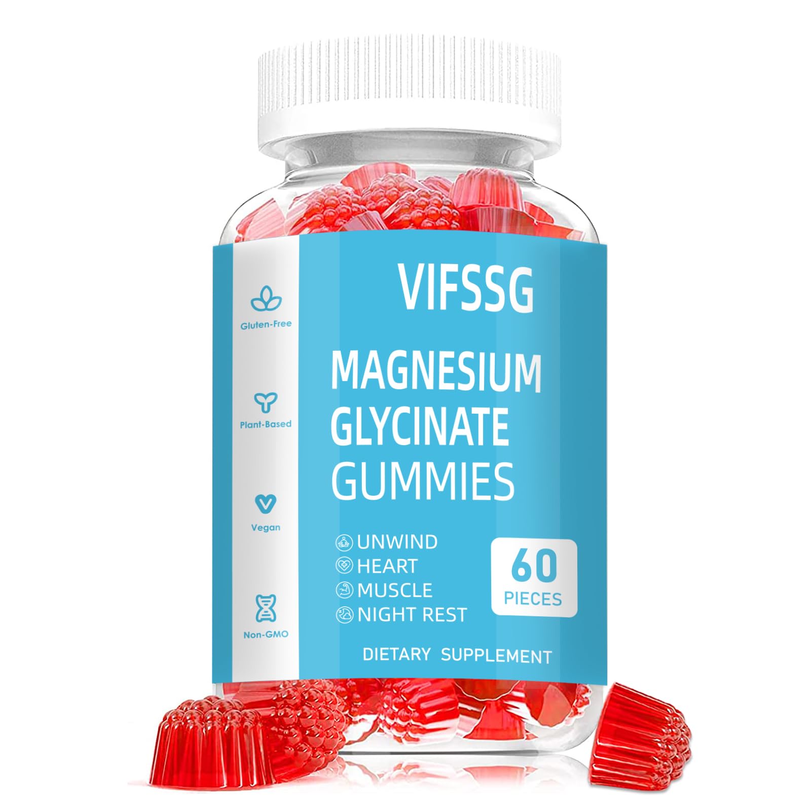 Magnesium Glycinate Gummies 400mg with Magnesium LThreonate 200mg Magnesium Supplement