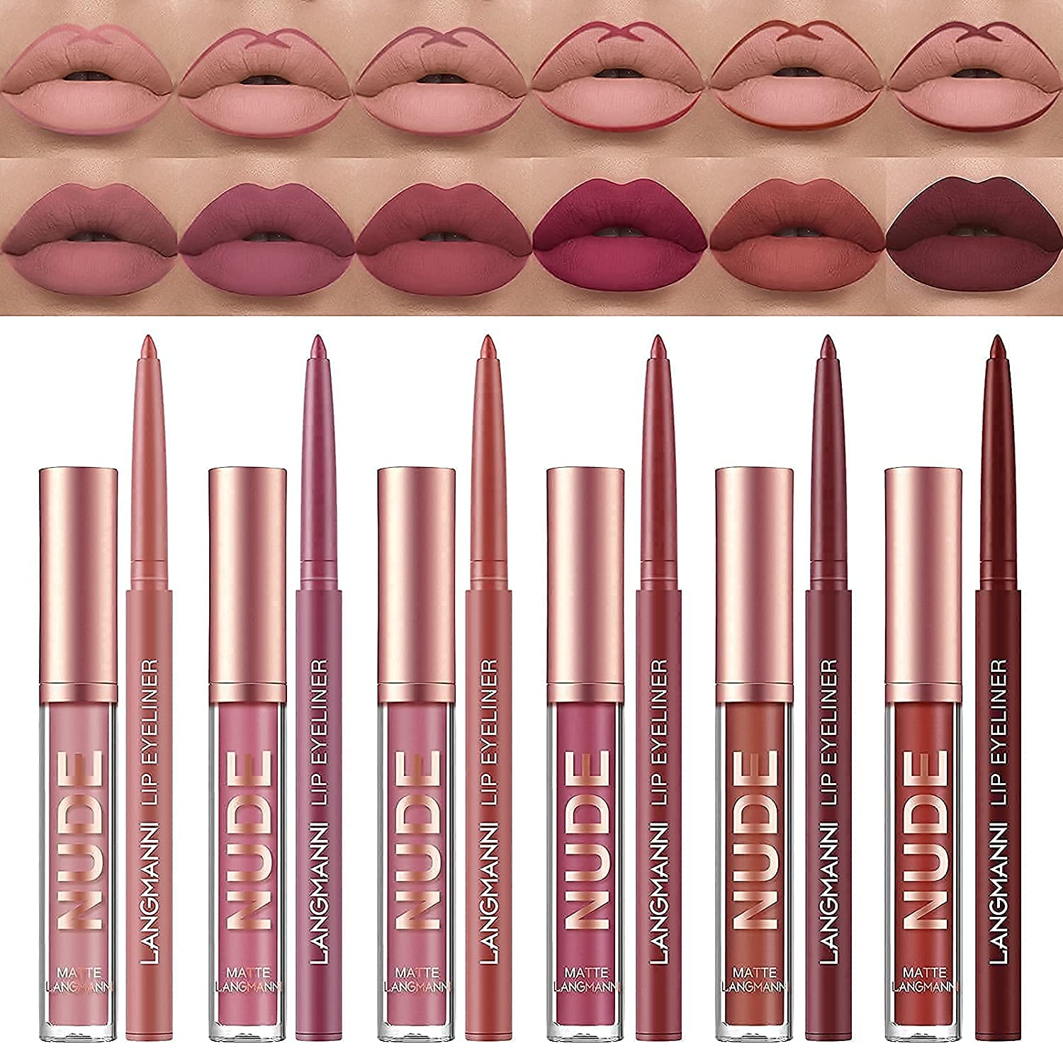 Face Secret 5-color Lip Liner Waterproof, Sweatproof, Matte Multi-color  Correcting Lip Pencil Lip Plumping Cosmetics - Temu