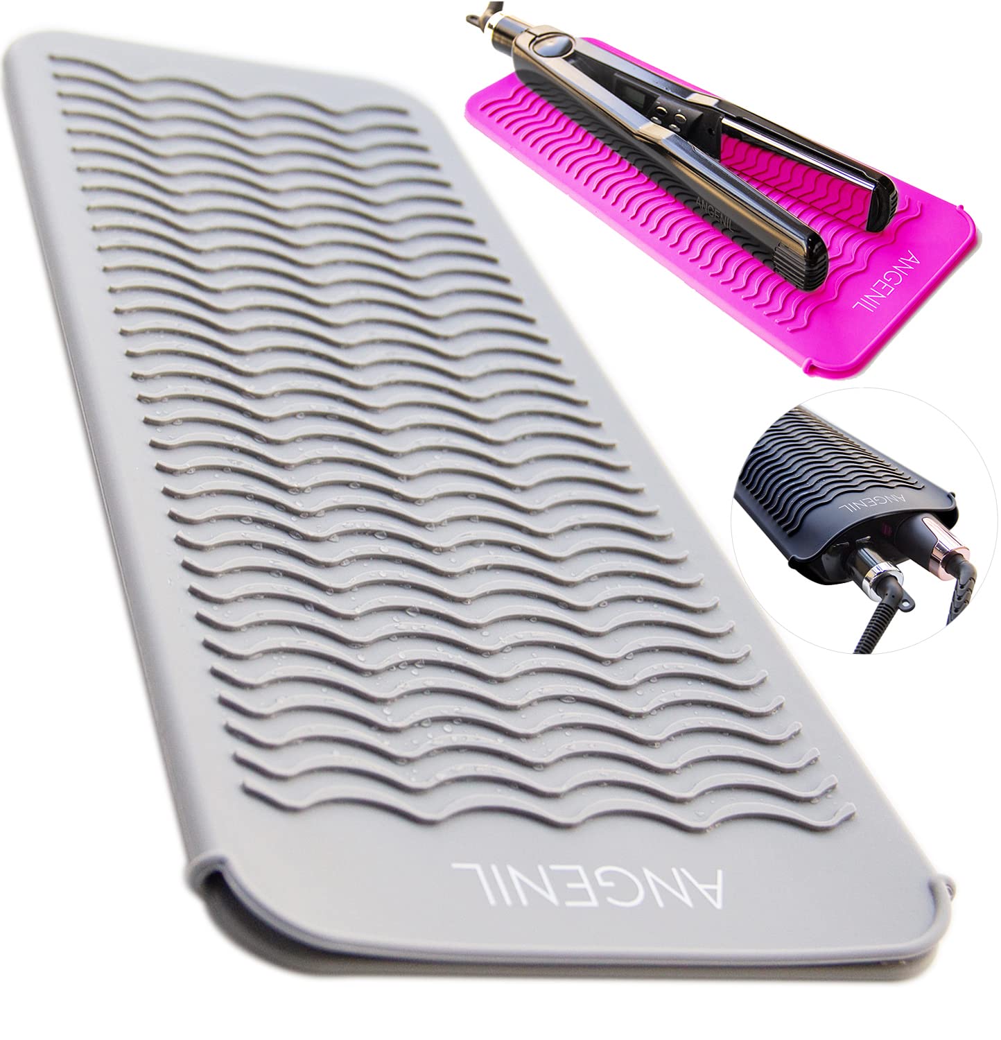 ANGENIL Professional Silicone Heat Resistant Mat Pouch for Hair  Straightener Curling Iron and Flat Iron Portable