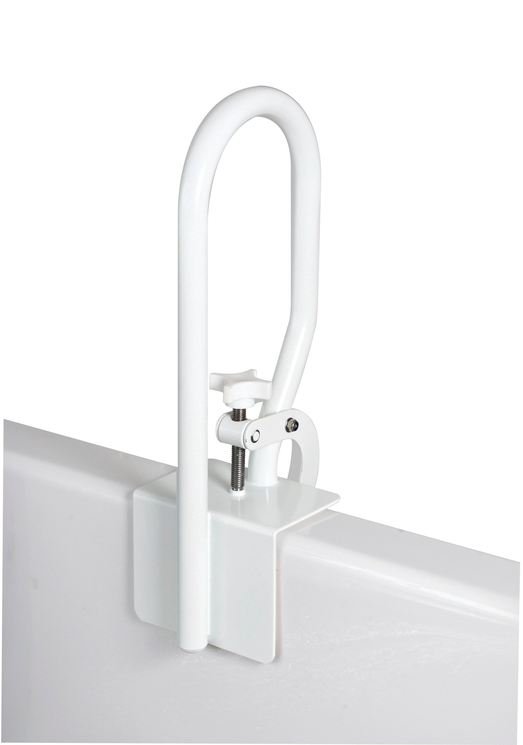 Carex White Bathtub Rail - Grab Bars for Bathroom, Bathtubs