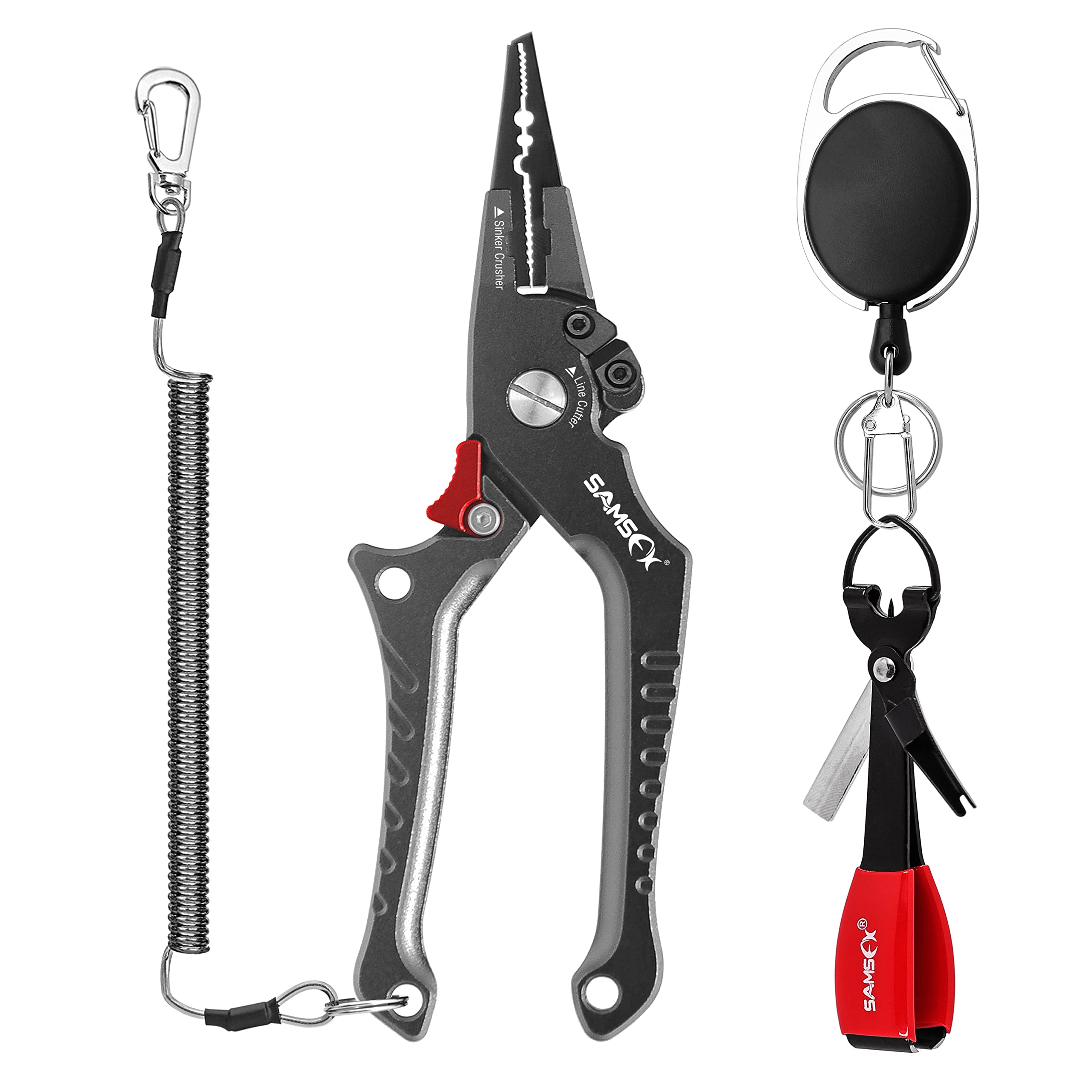 Conveniently Carry and Store with Coiled Lanyard Aluminum Fishing