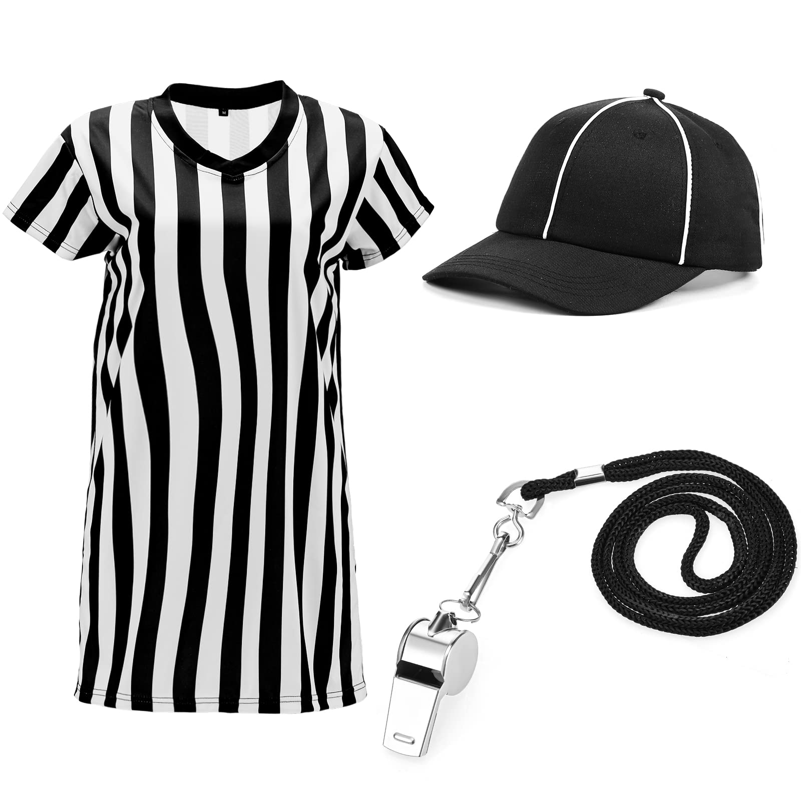 Women's Official Striped Referee-Umpire Jersey, S