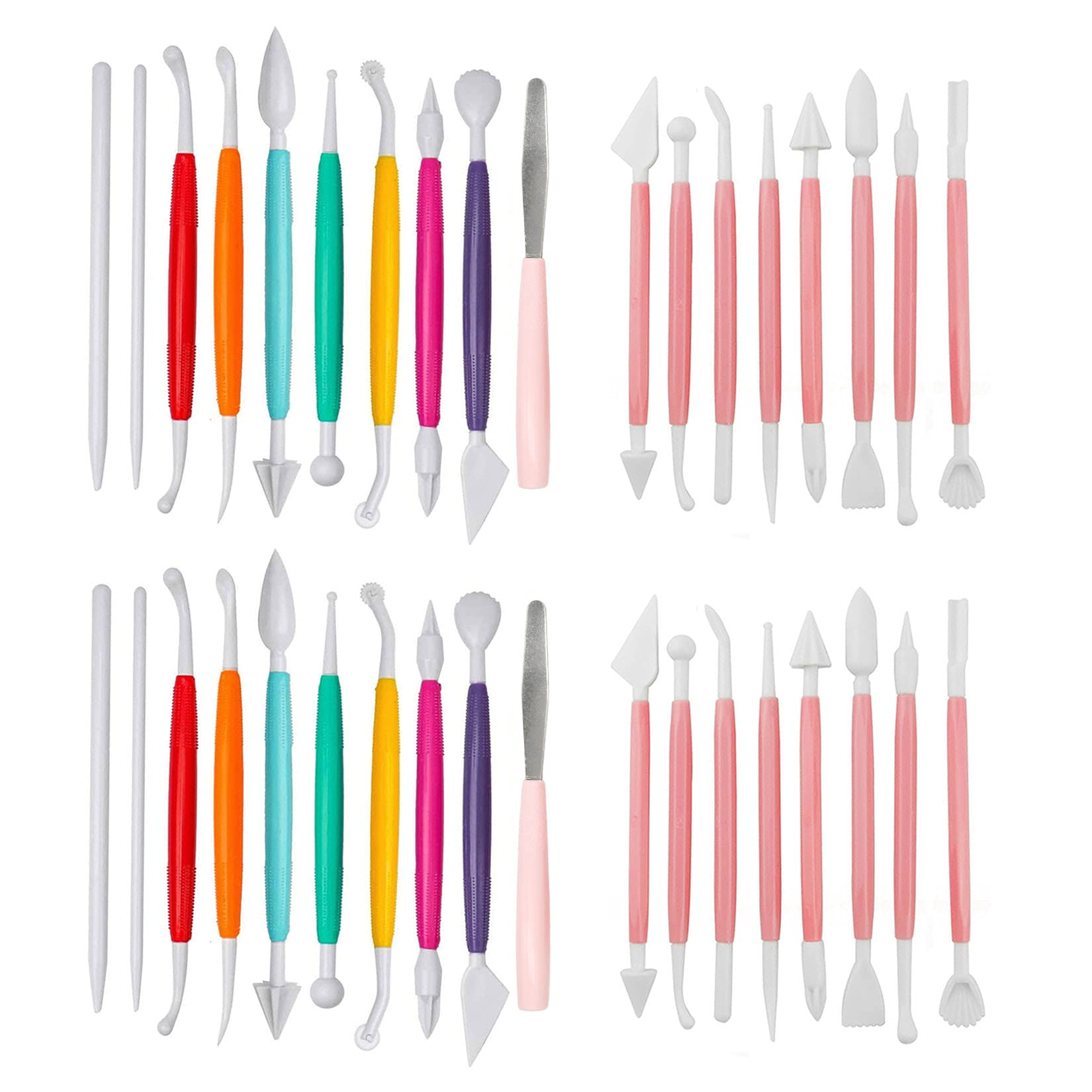36 Pieces Plastic Clay Tools, Assorted Colors Crafts Modeling