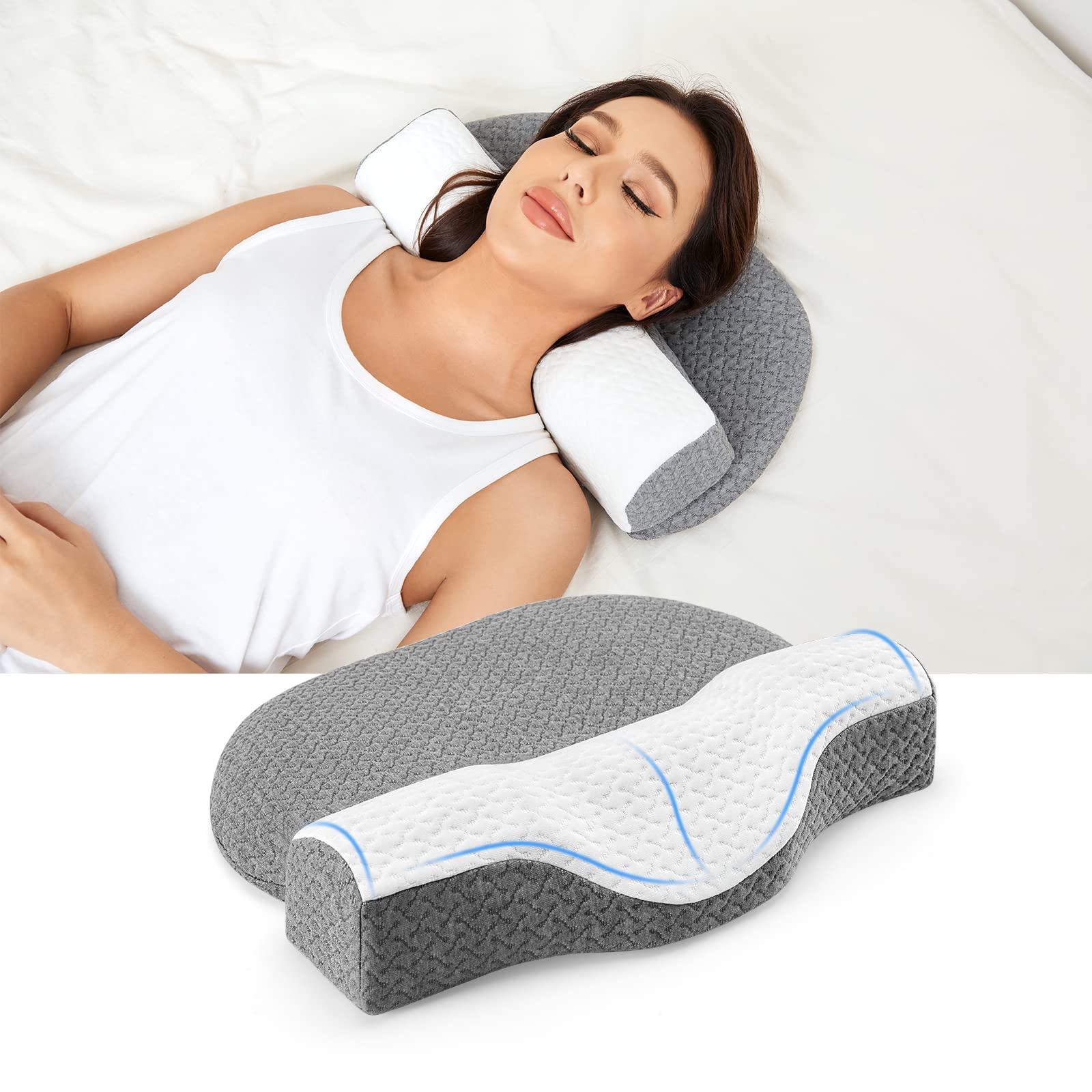 Enlivczom Neck Support Neck Roll Cervical Neck Pillow, Supports The Neck,  Relieve Neck Stiff and Sore
