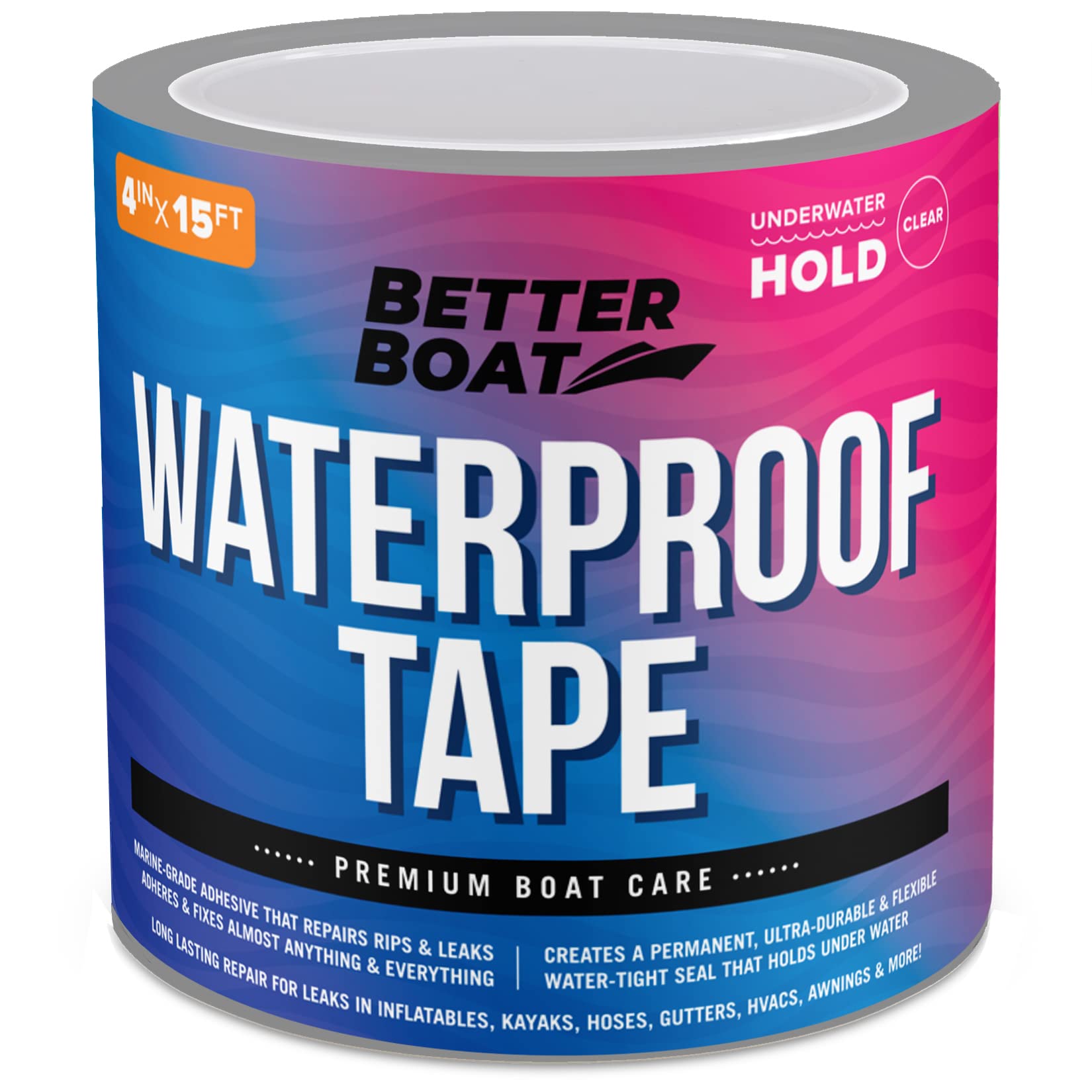 Clear Waterproof Tape for Leaks Thick Heavy Duty Water Proof Tape Sealing Marine Grade Outdoor Pools Gutter Underwater, Stop Leak Seal Tape