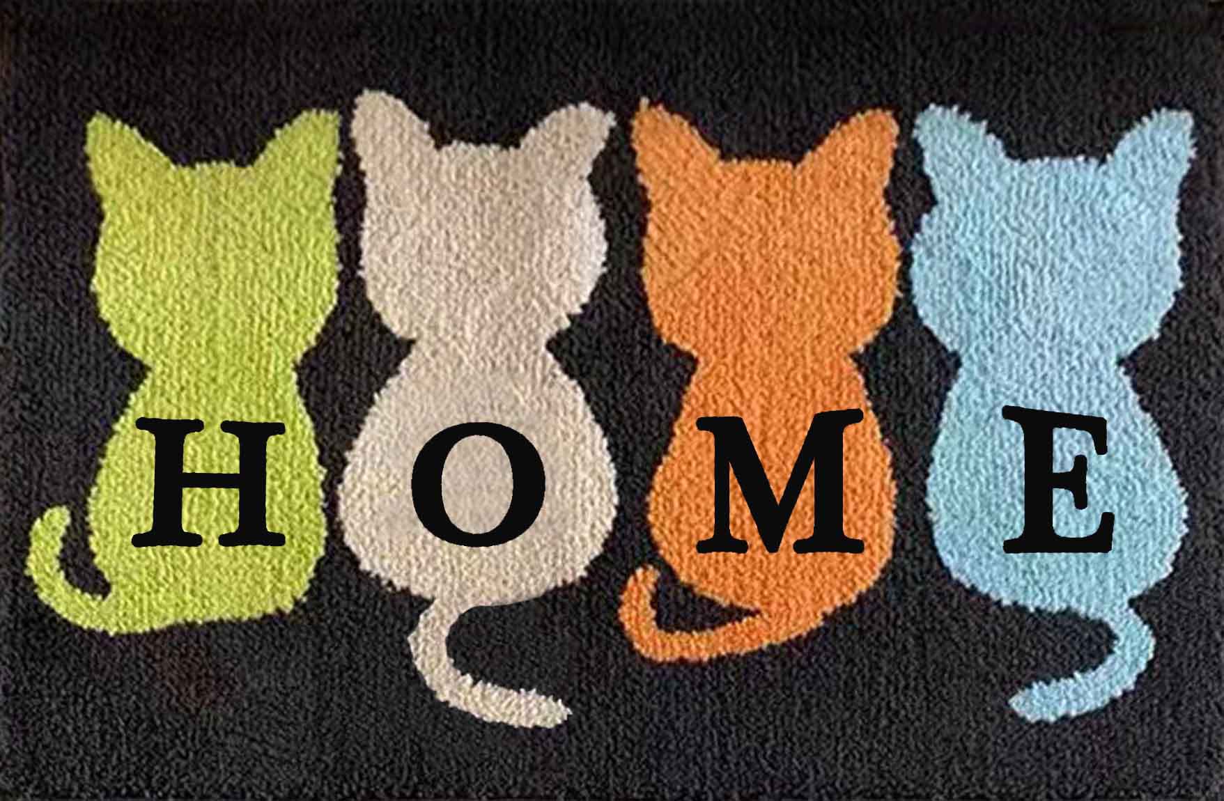 Latch Hook Rug kits For Embroidery Beginners Flower Animals Carpet Cushion